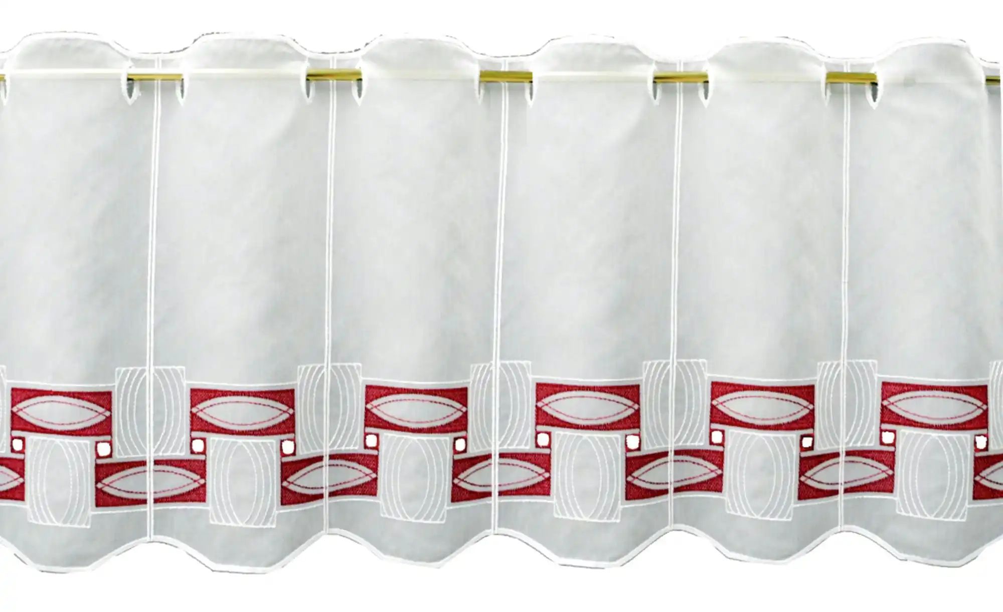 FLORENTINA Scheibengardine   ¦ rot ¦ Synthetik ¦ Maße (cm): B: 144 H: 45 Ga günstig online kaufen