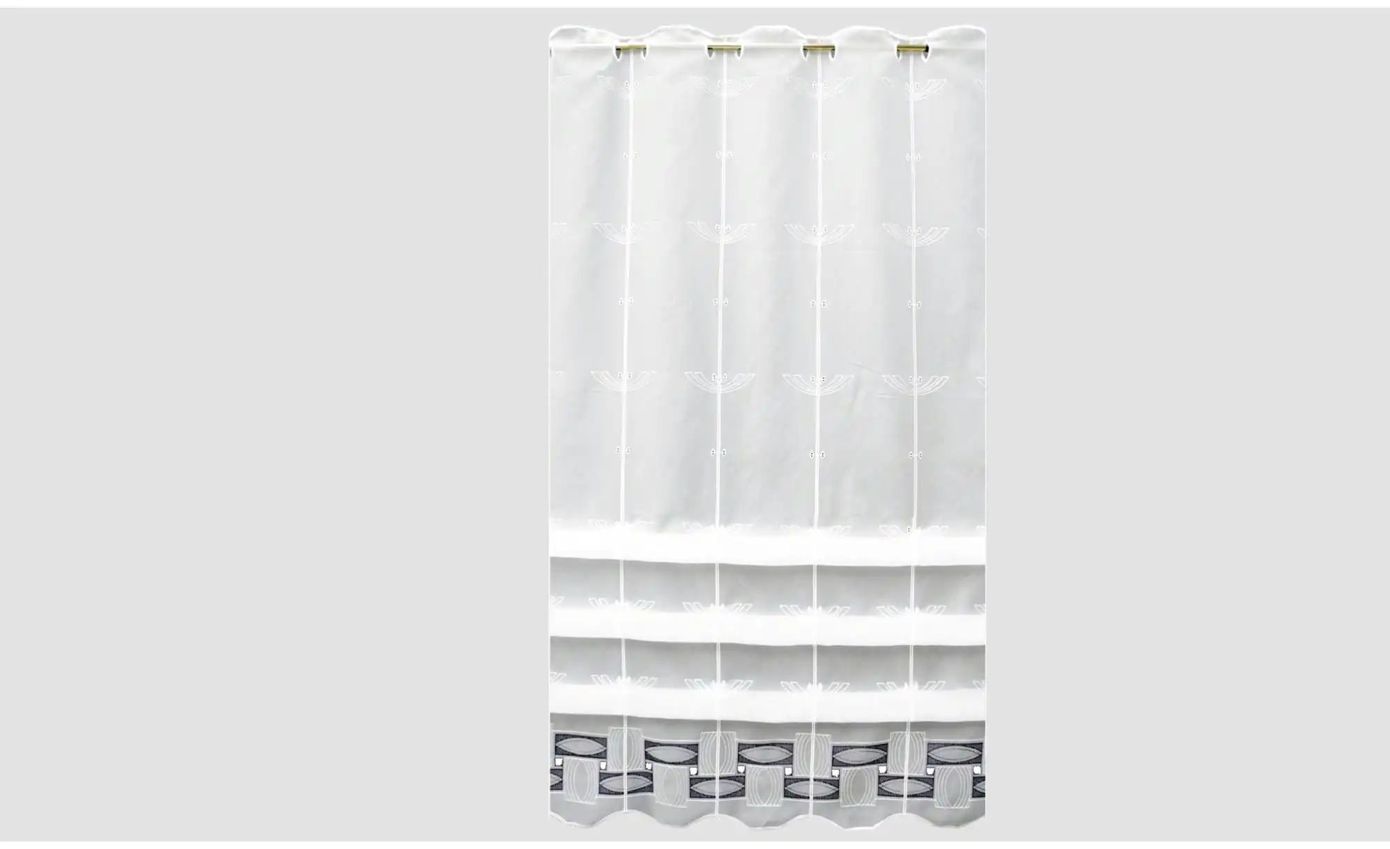 FLORENTINA Scheibengardine   ¦ grau ¦ Synthetik ¦ Maße (cm): B: 80 H: 175 G günstig online kaufen