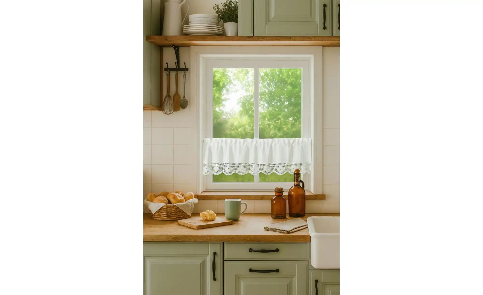 Thumbnail - Weckbrodt Scheibengardine ¦ creme ¦ Synthetik ¦ Maße (cm): B: 120 H: 0,5 Gardinen & Rollos > Gardinen & Vorhänge > Sch...