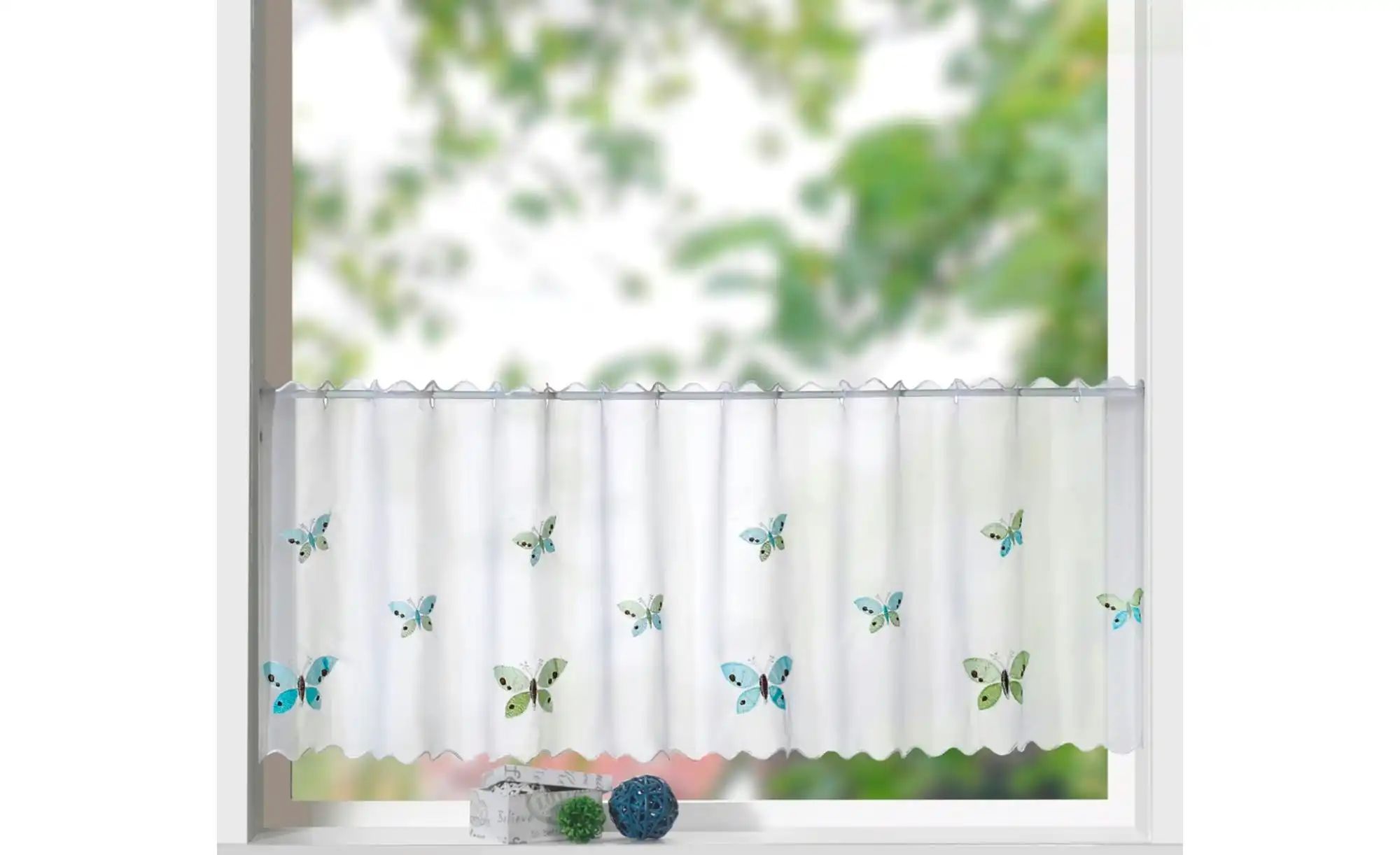 Weckbrodt Scheibengardine   ¦ weiß ¦ Synthetik ¦ Maße (cm): B: 150 H: 0,5 G günstig online kaufen