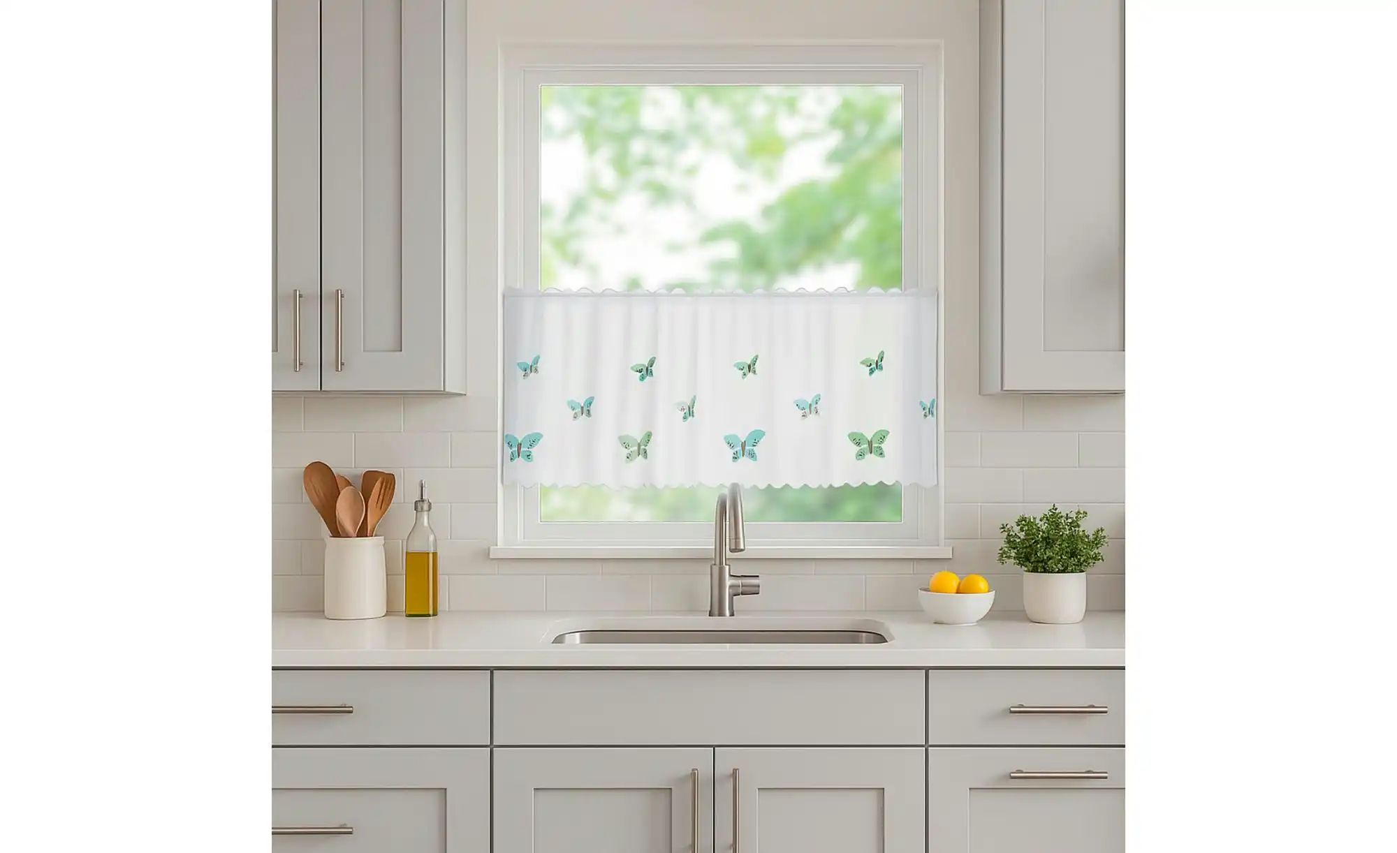 Thumbnail - Weckbrodt Scheibengardine ¦ weiß ¦ Synthetik ¦ Maße (cm): B: 150 H: 0,5 Gardinen & Rollos > Gardinen & Vorhänge > Schi...