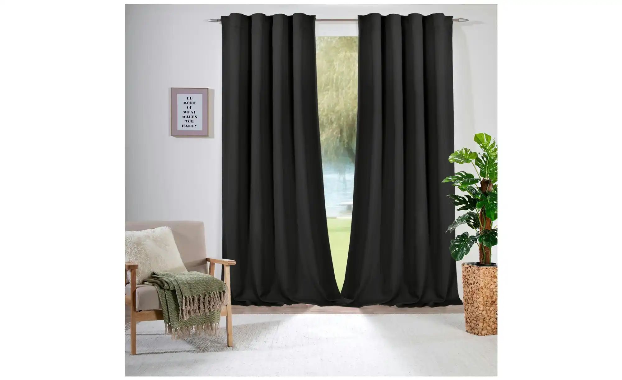 Weckbrodt Verdunk.-/Thermovorhang   ¦ schwarz ¦ Synthetik ¦ Maße (cm): B: 2 günstig online kaufen