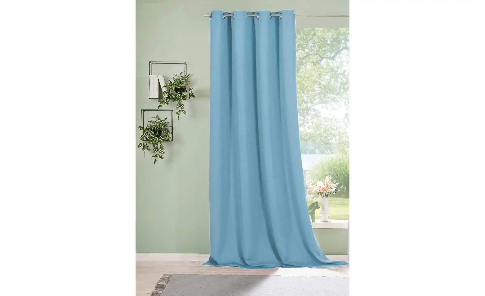 Weckbrodt Verdunk.-/Thermovorhang   ¦ blau ¦ Synthetik ¦ Maße (cm): B: 135 günstig online kaufen