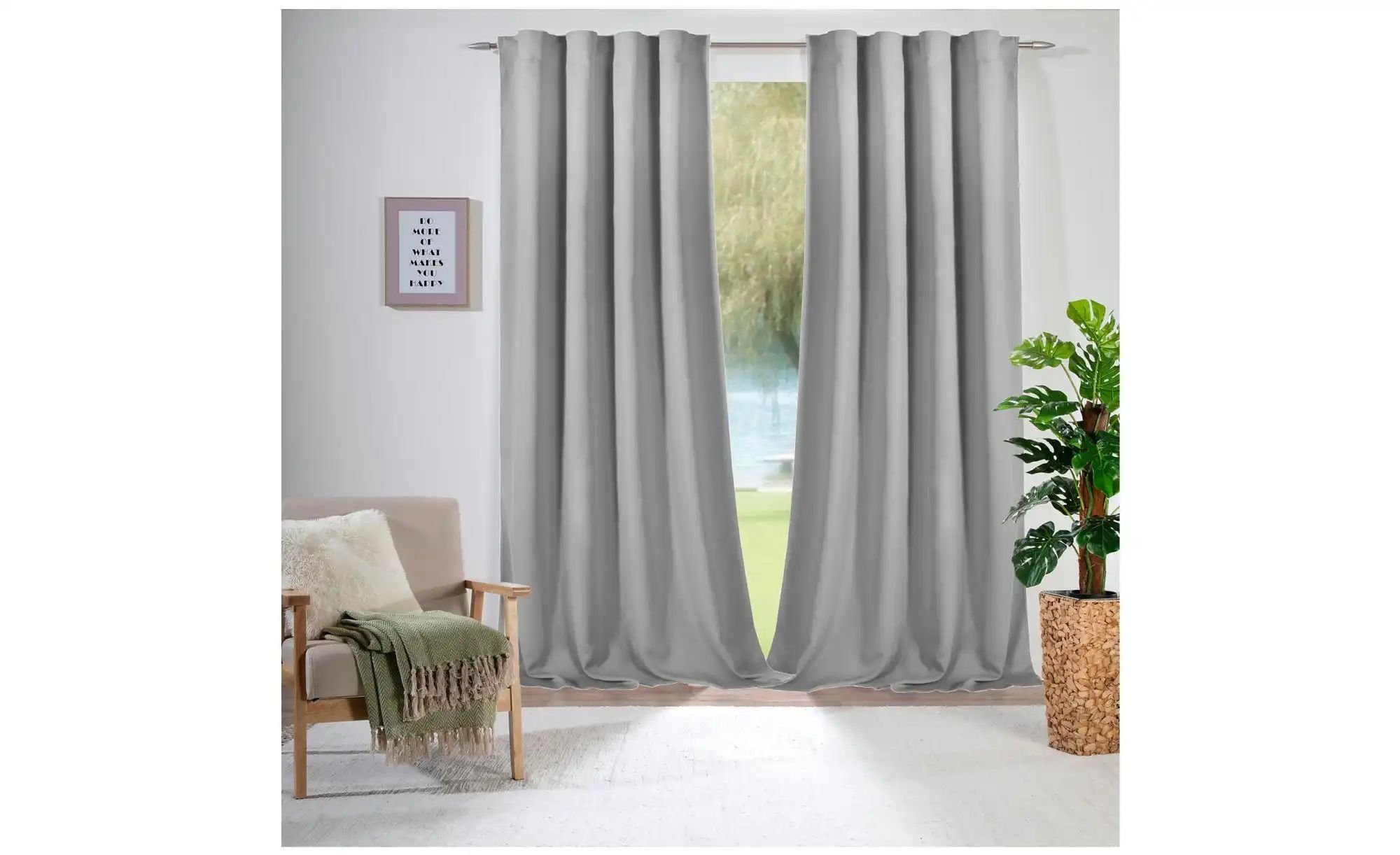 Weckbrodt Verdunk.-/Thermovorhang   ¦ silber ¦ Synthetik ¦ Maße (cm): B: 27 günstig online kaufen