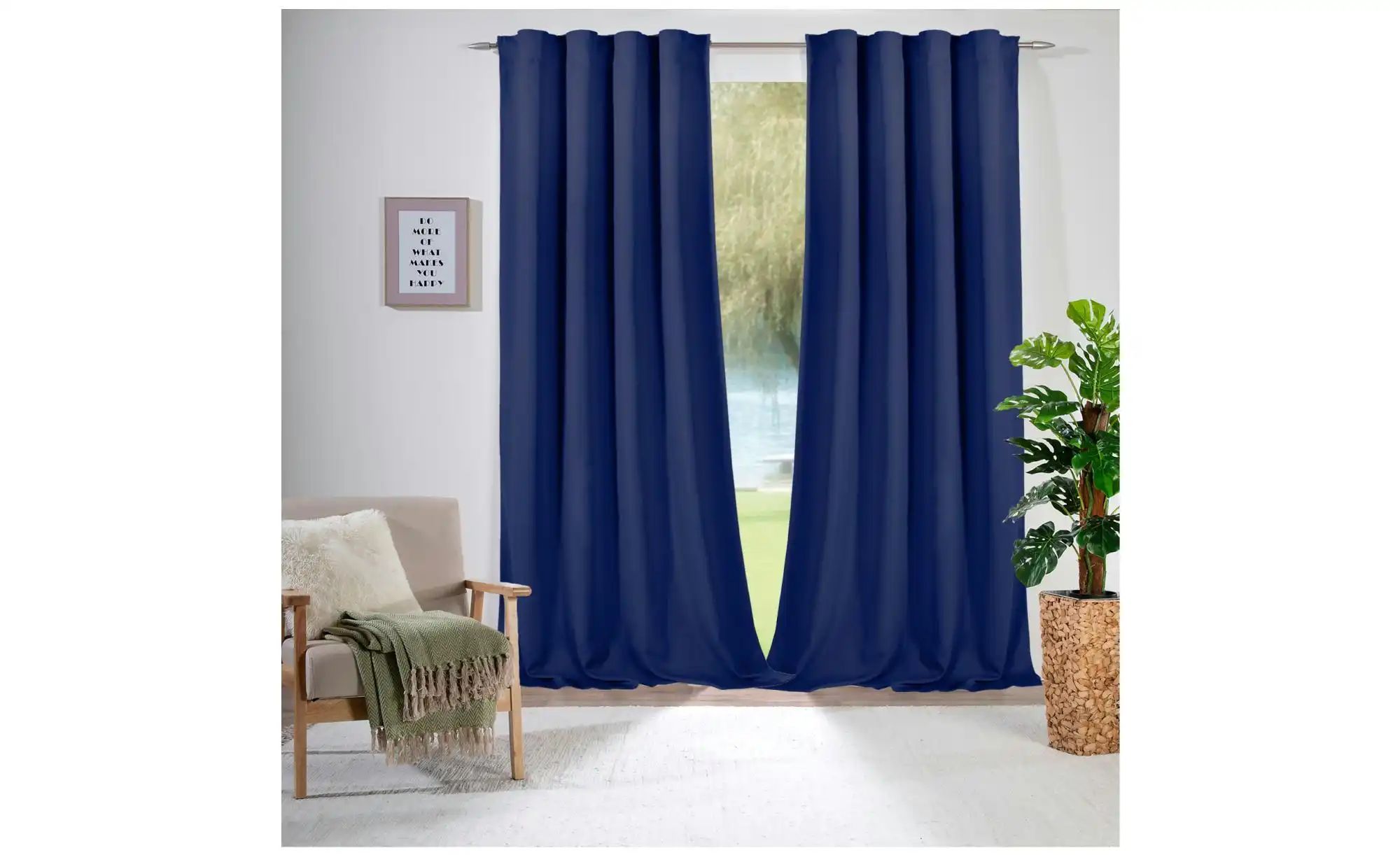 Thumbnail - Weckbrodt Verdunk.-/Thermovorhang ¦ blau ¦ Synthetik ¦ Maße (cm): B: 275 H: 0,5 Gardinen & Rollos > Gardinen & Vorhäng...