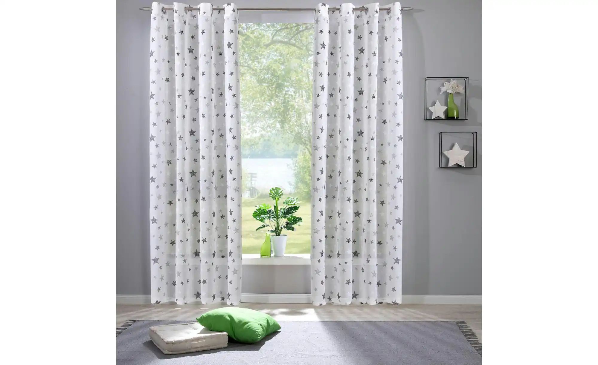 Weckbrodt Ösenschal   ¦ weiß ¦ Synthetik ¦ Maße (cm): B: 135 H: 0,5 Gardine günstig online kaufen