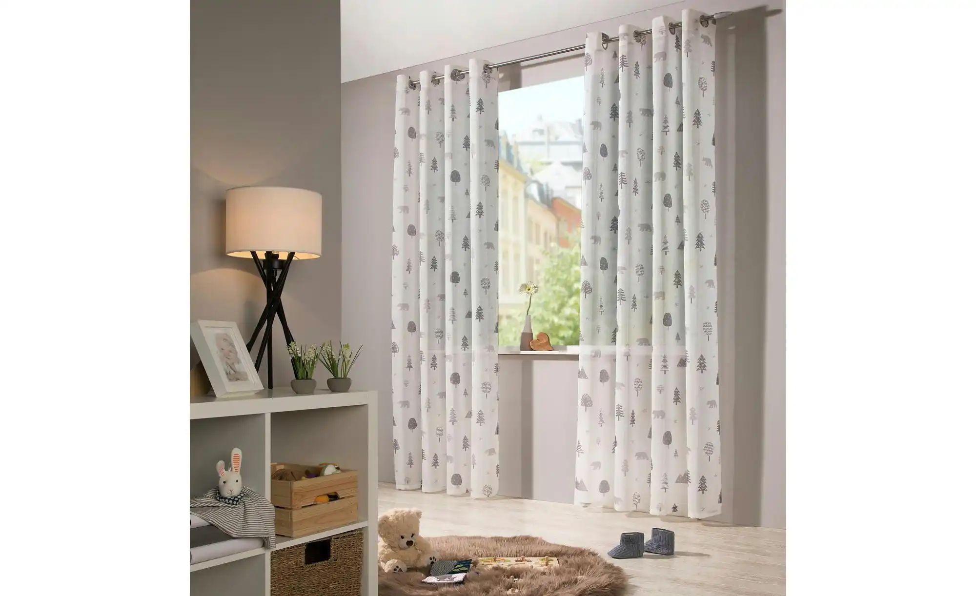 Weckbrodt Ösenschal   ¦ creme ¦ Synthetik ¦ Maße (cm): B: 135 H: 0,5 Gardin günstig online kaufen