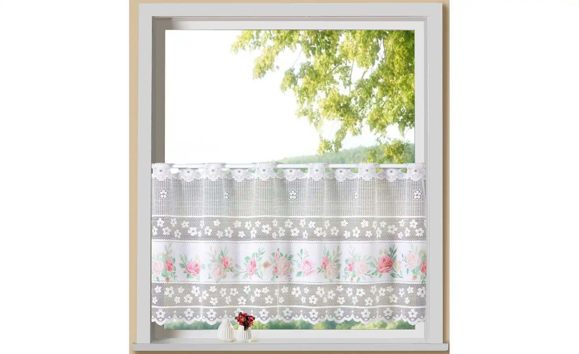 Weckbrodt Scheibengardine   ¦ weiß ¦ Synthetik ¦ Maße (cm): B: 145 H: 0,5 G günstig online kaufen