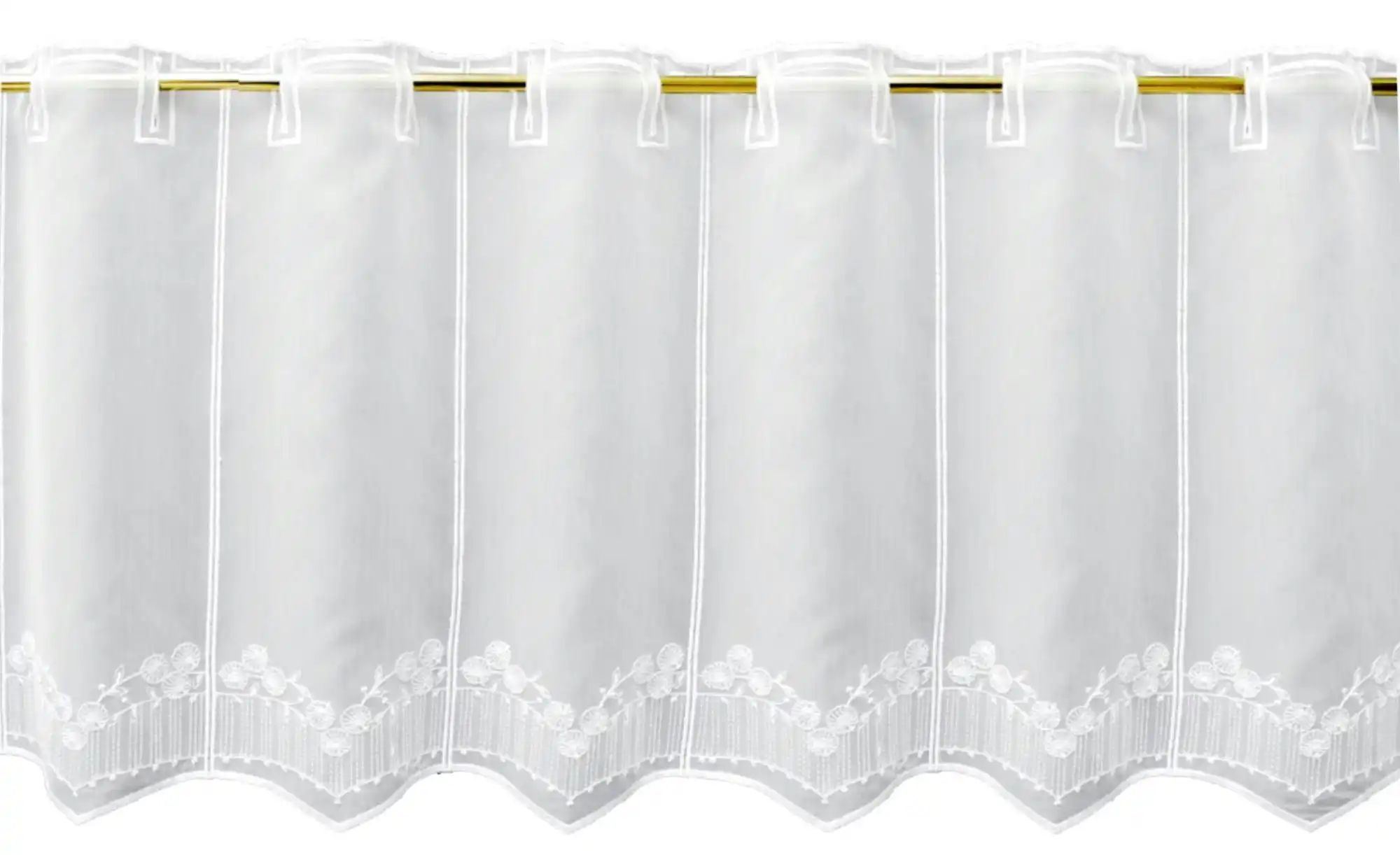 FLORENTINA Scheibengardine   ¦ weiß ¦ Synthetik ¦ Maße (cm): B: 144 H: 62 G günstig online kaufen