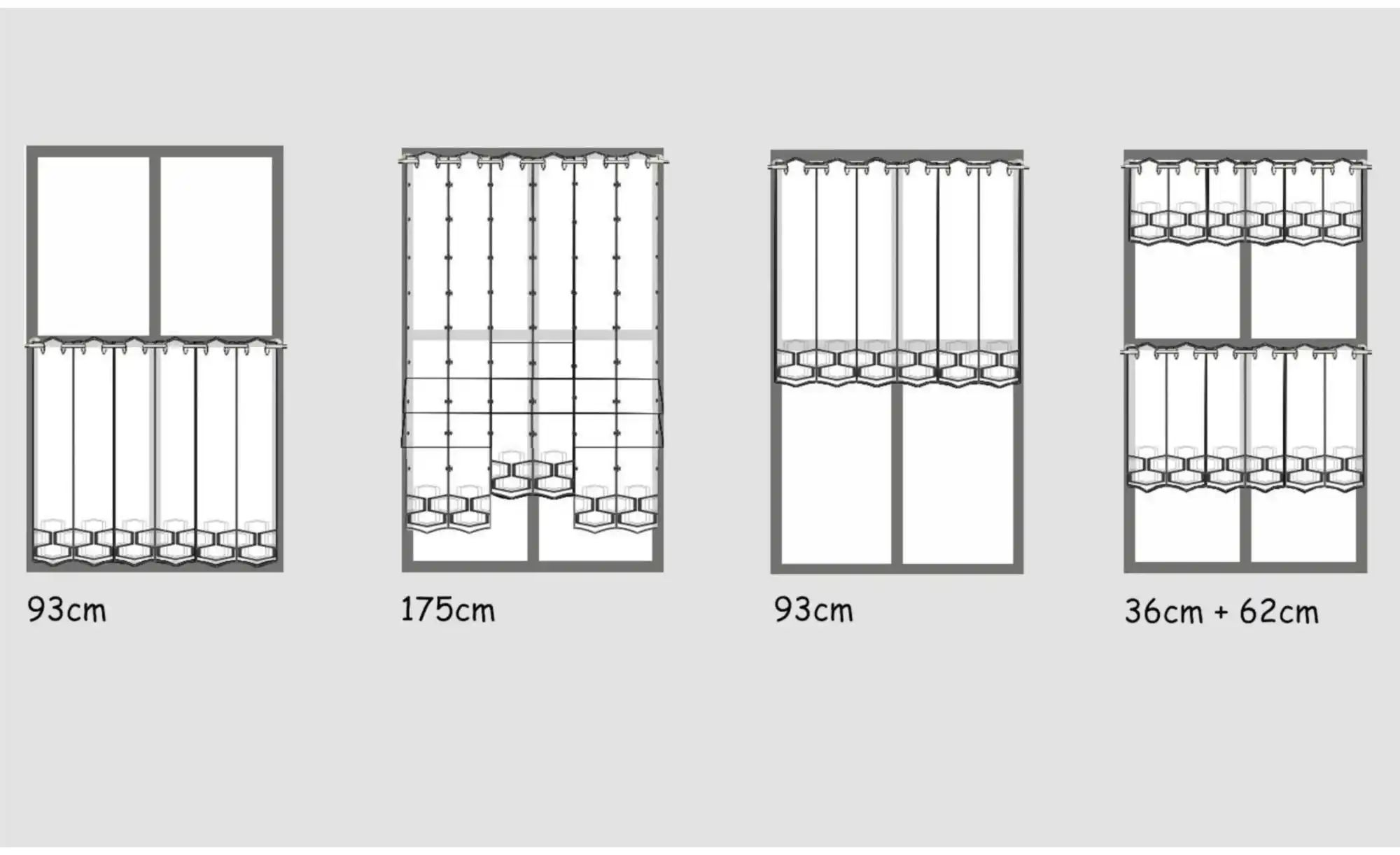 Thumbnail - FLORENTINA Scheibengardine   ¦ weiß ¦ Synthetik ¦ Maße (cm): B: 144 H: 93 Gardinen & Rollos > Gardinen & Vorhänge > Schi...