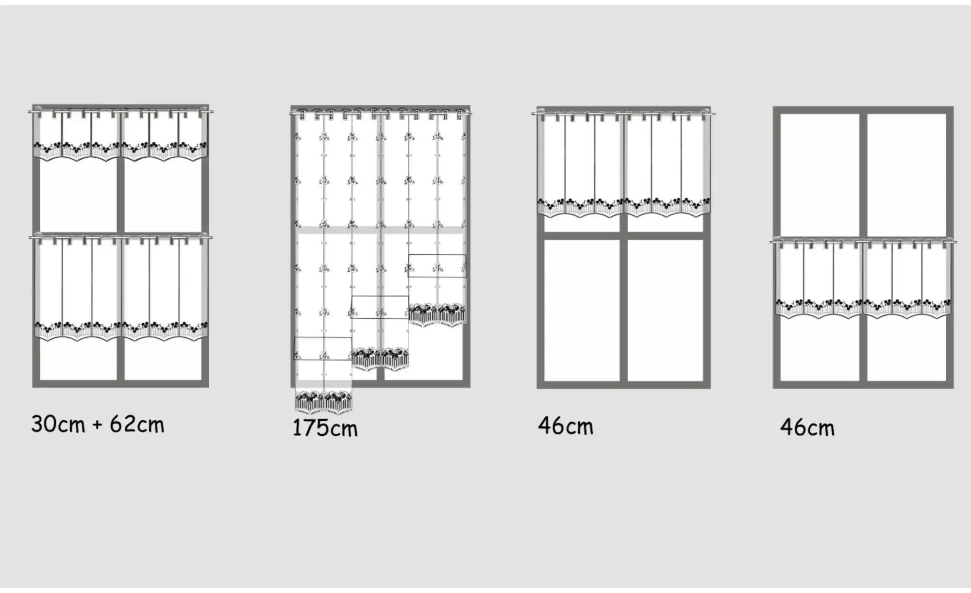 Thumbnail - FLORENTINA Scheibengardine   ¦ weiß ¦ Synthetik ¦ Maße (cm): B: 144 H: 30 Gardinen & Rollos > Gardinen & Vorhänge > Schi...