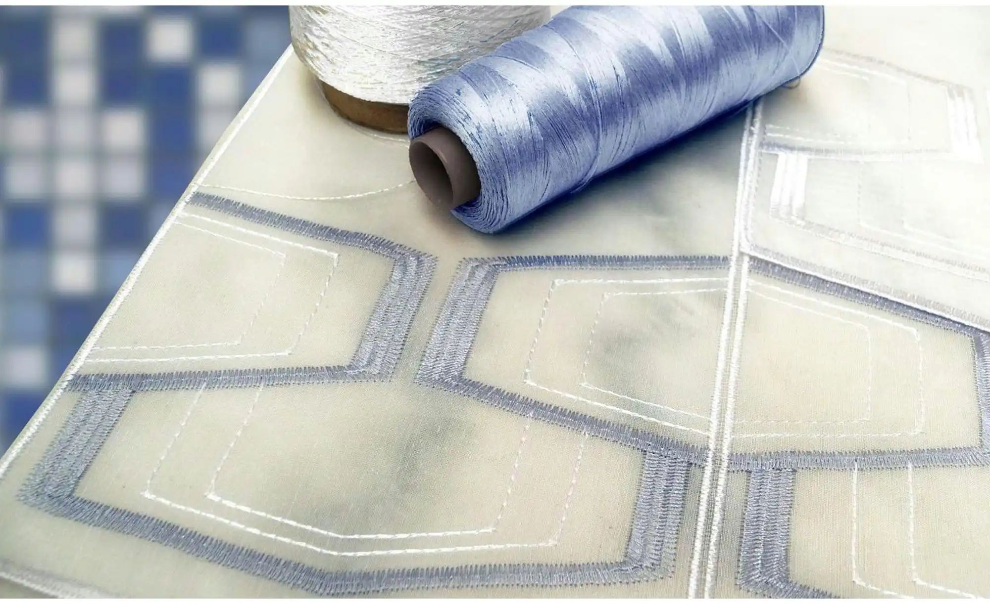 Thumbnail - FLORENTINA Scheibengardine   ¦ blau ¦ Synthetik ¦ Maße (cm): B: 144 H: 36 Gardinen & Rollos > Gardinen & Vorhänge > Schi...