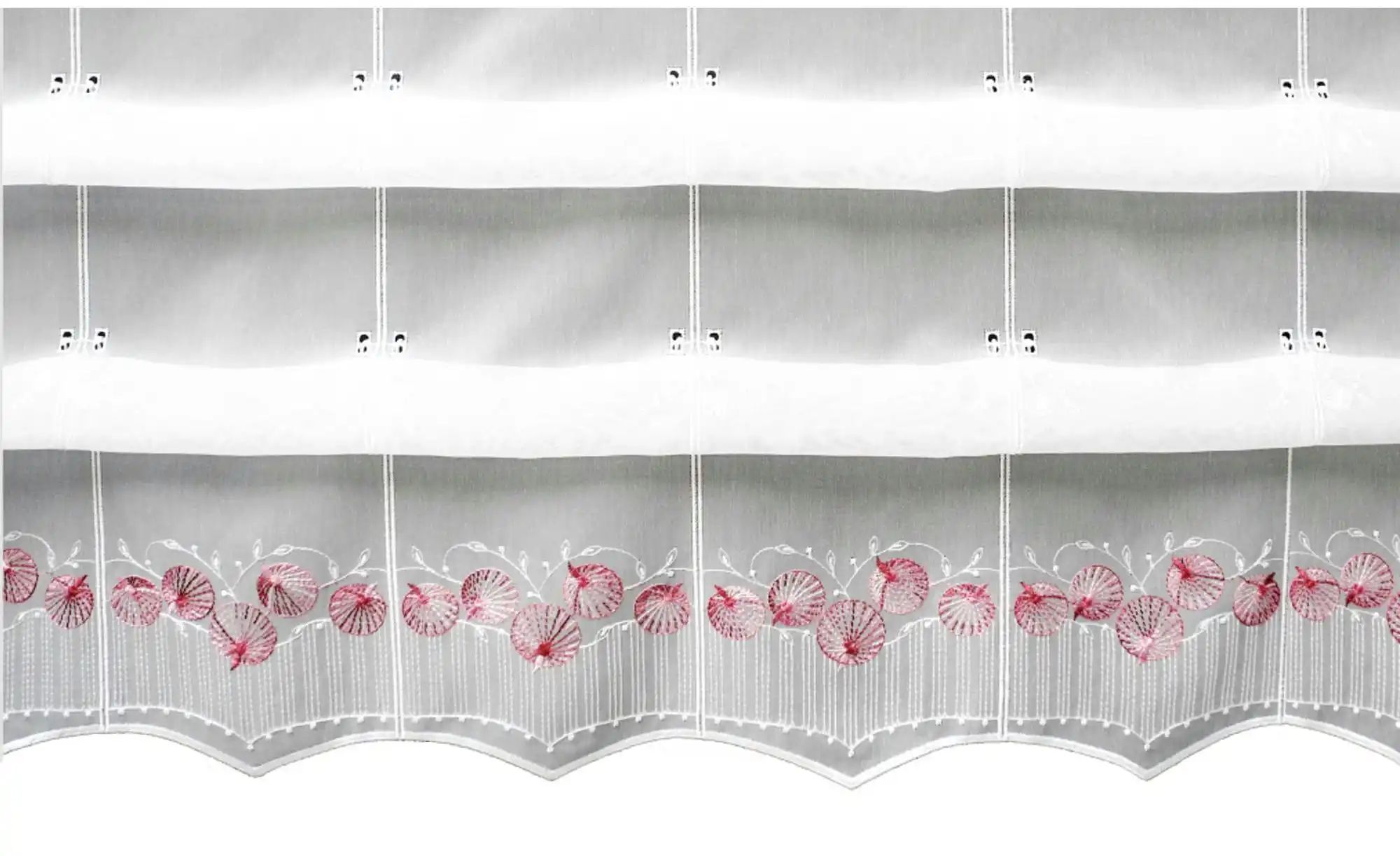 FLORENTINA Scheibengardine   ¦ rosa/pink ¦ Synthetik ¦ Maße (cm): B: 80 H: günstig online kaufen