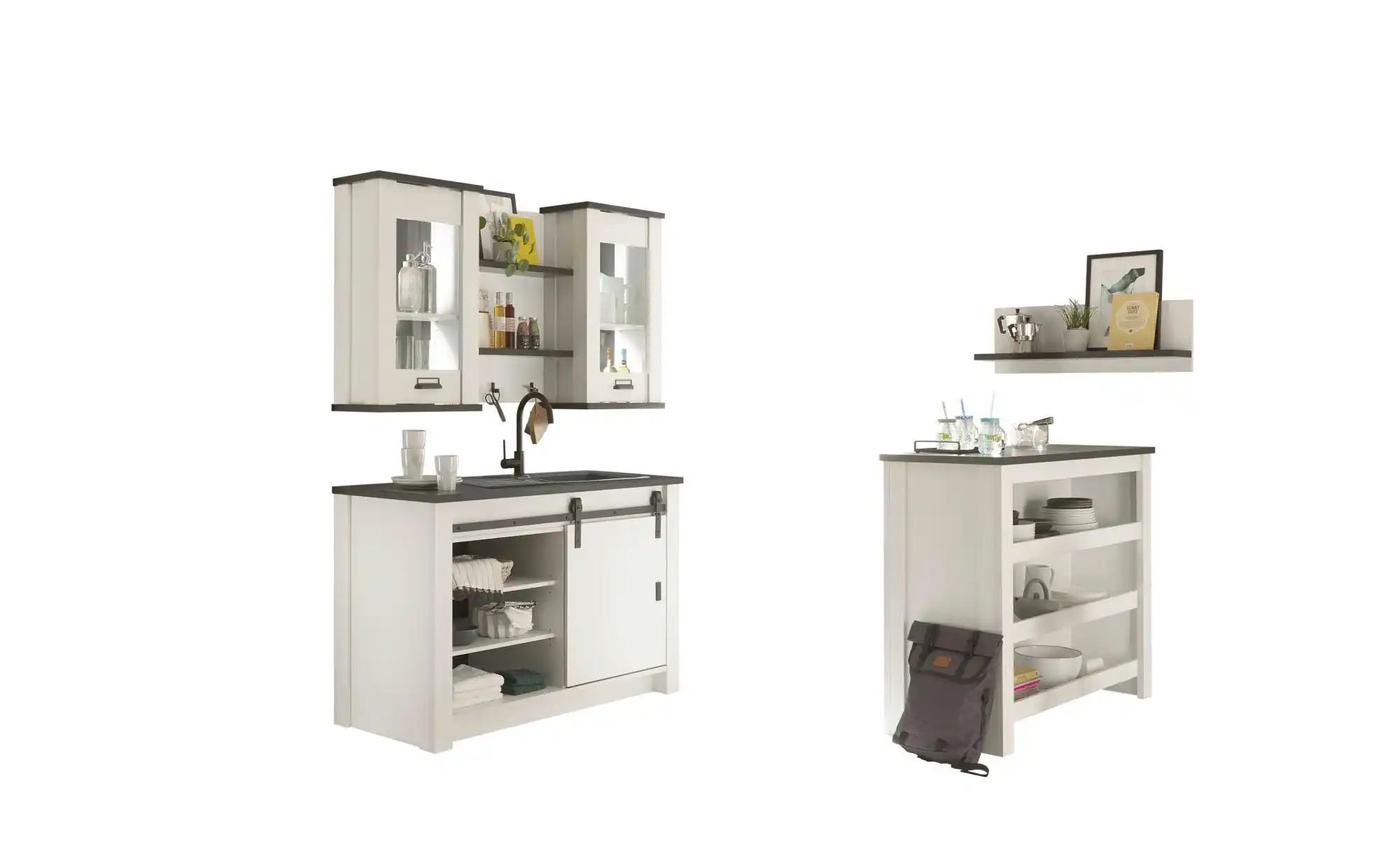 Küchenzeile 6-teilig  mit soft-close Funktion Sintra ¦ weiß ¦ Maße (cm): B: günstig online kaufen