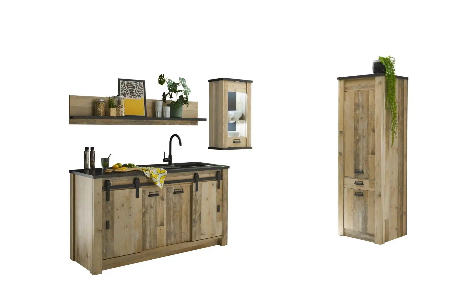 Küchenzeile Set 4-teilig Soft Close Sintra ¦ holzfarben ¦ Maße (cm): B: 161 günstig online kaufen