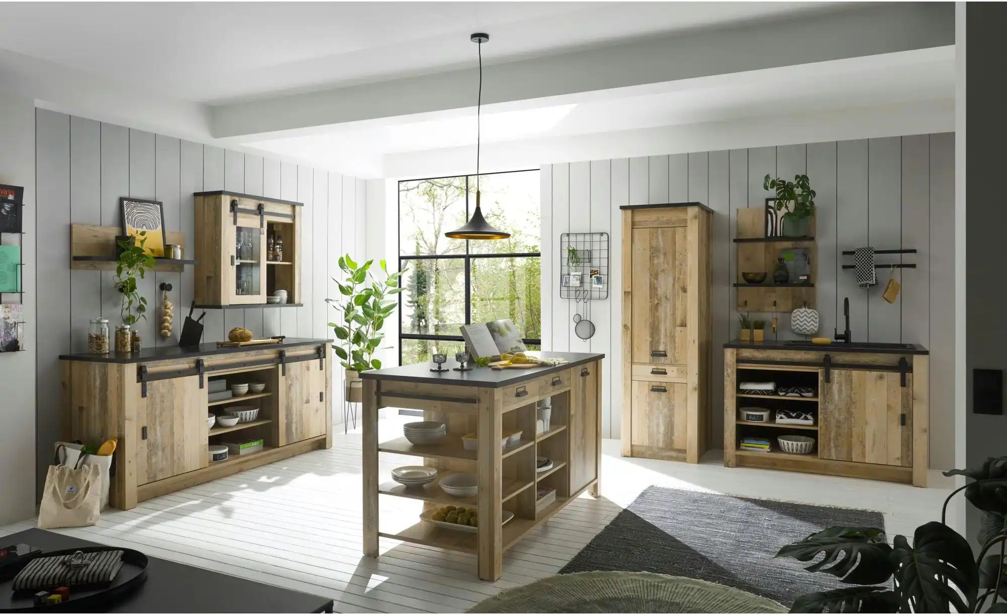 Küchenzeile 5-teilig Soft Close Sintra ¦ holzfarben ¦ Maße (cm): B: 133 H: günstig online kaufen