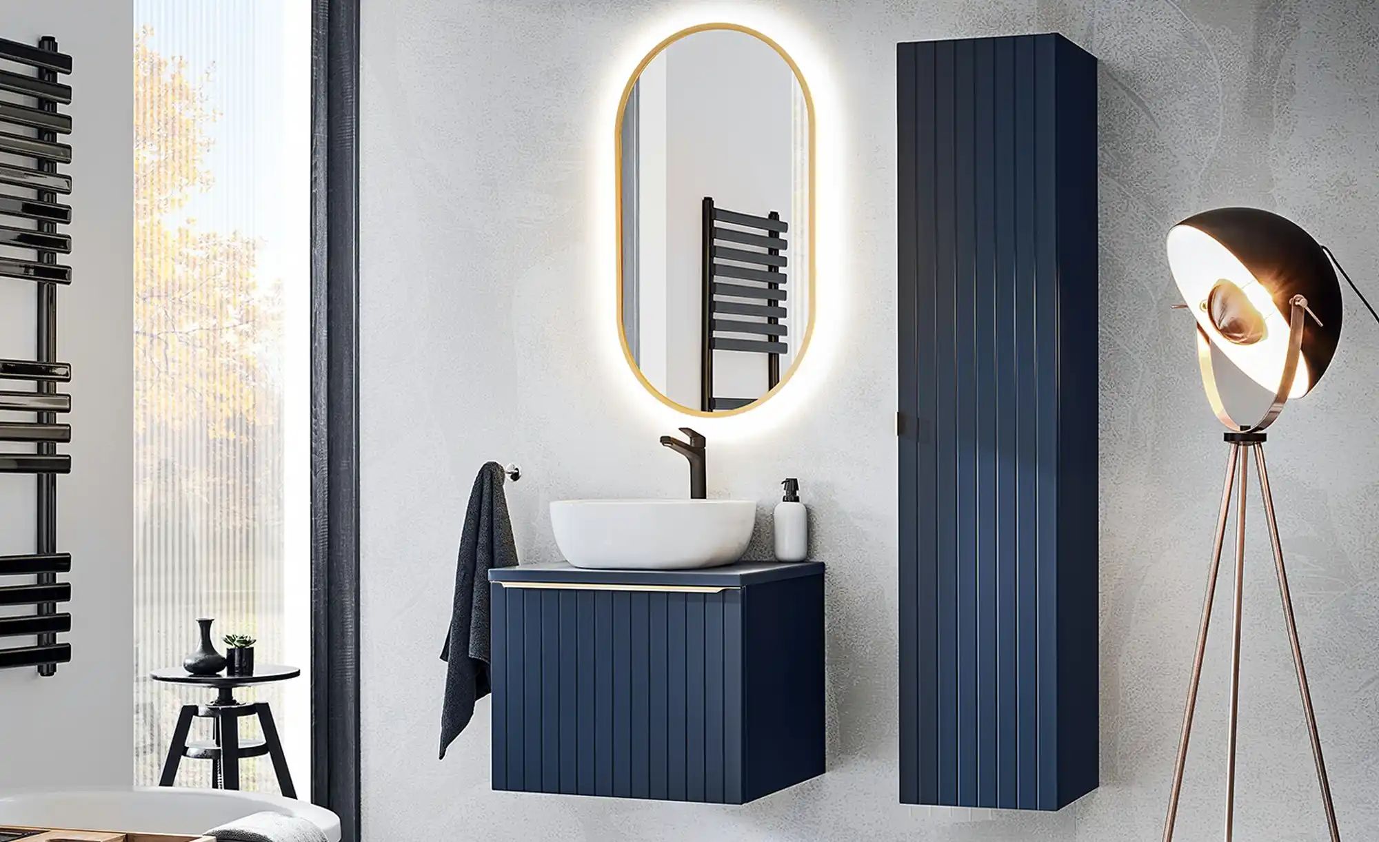 Thumbnail - Spiegel  Springesee ¦ gold ¦ Aluminium,Glas ¦ Maße (cm): B: 50 H: 90 T: 2.0 Badzubehör - Höffner