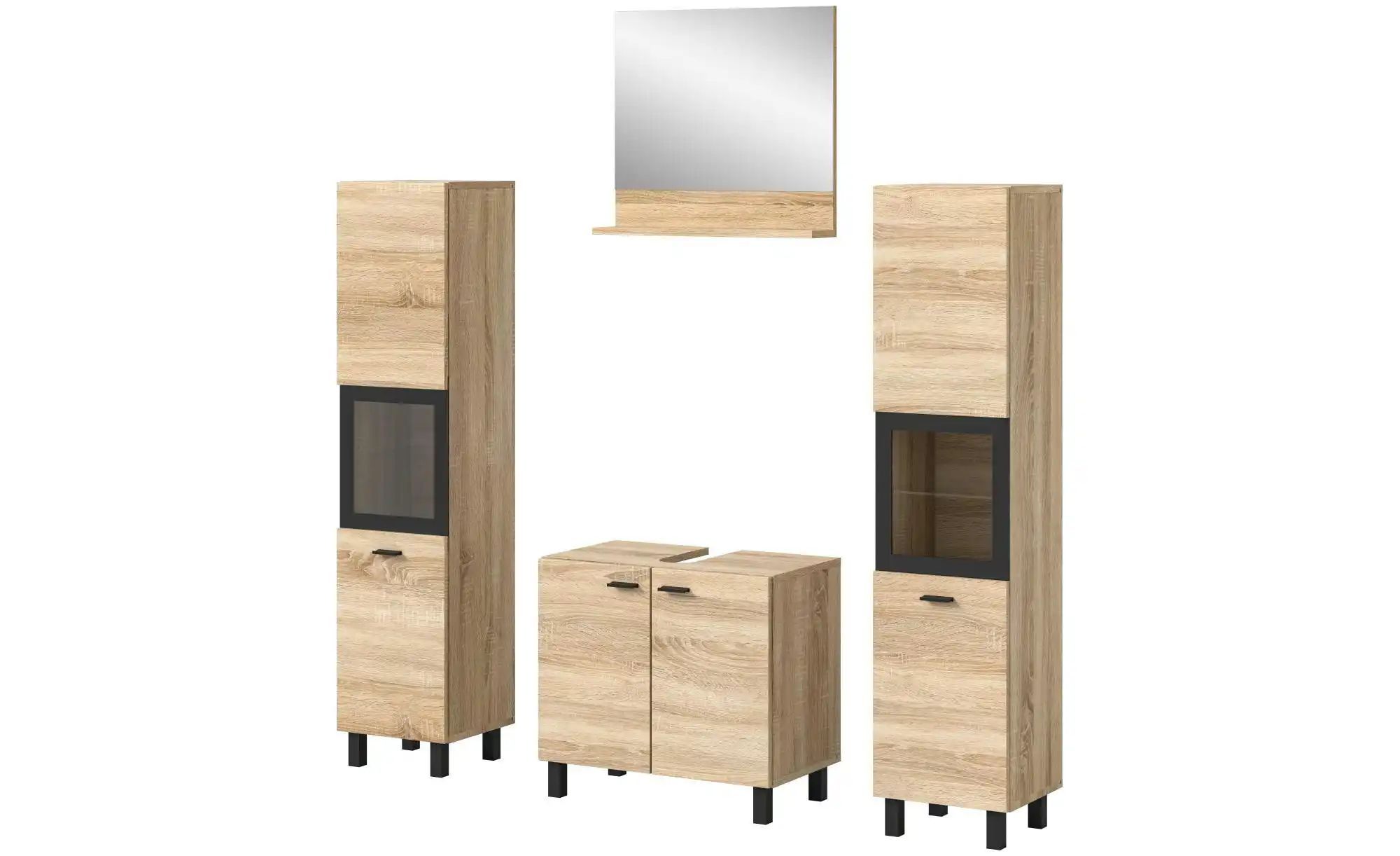 Badkombination  Bostalsee ¦ holzfarben ¦ Maße (cm): B: 137 H: 186 Schränke günstig online kaufen