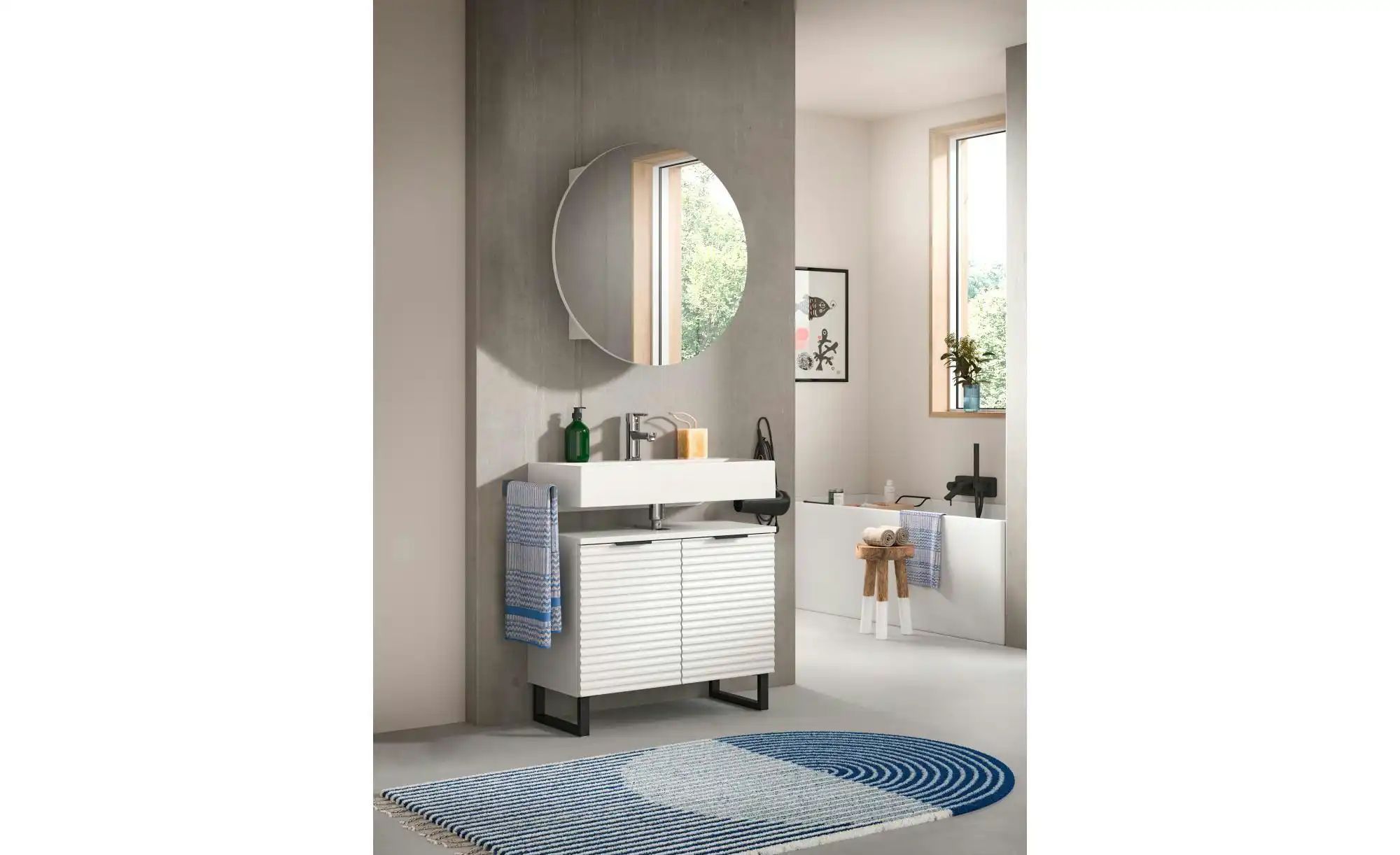 Thumbnail - Badkombination  Rießersee ¦ weiß ¦ Maße (cm): B: 70 H: 193 Schränke > Badschränke > Komplett-Badkombinationen - Höffner