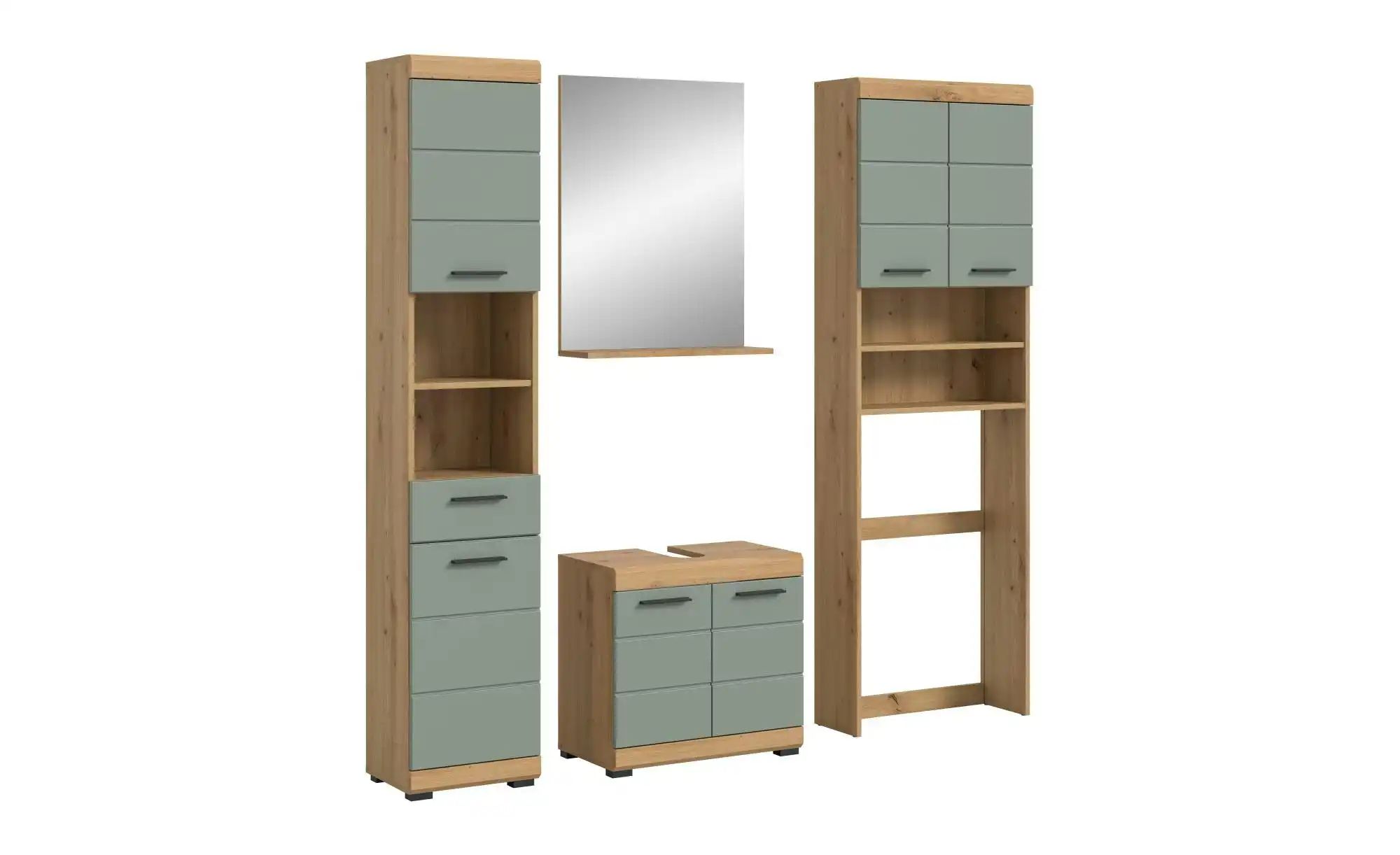 Thumbnail - Badmöbel-Set SCHLOONSEE 4 teilig bestehend aus: Hochschrank WBU Badspiegel Waschmaschinenumbauschrank Schloonsee ¦...