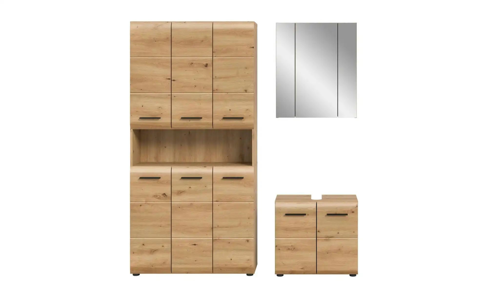 Badkombination   ¦ holzfarben ¦ Maße (cm): B: 165 H: 185 Schränke > Badschr günstig online kaufen