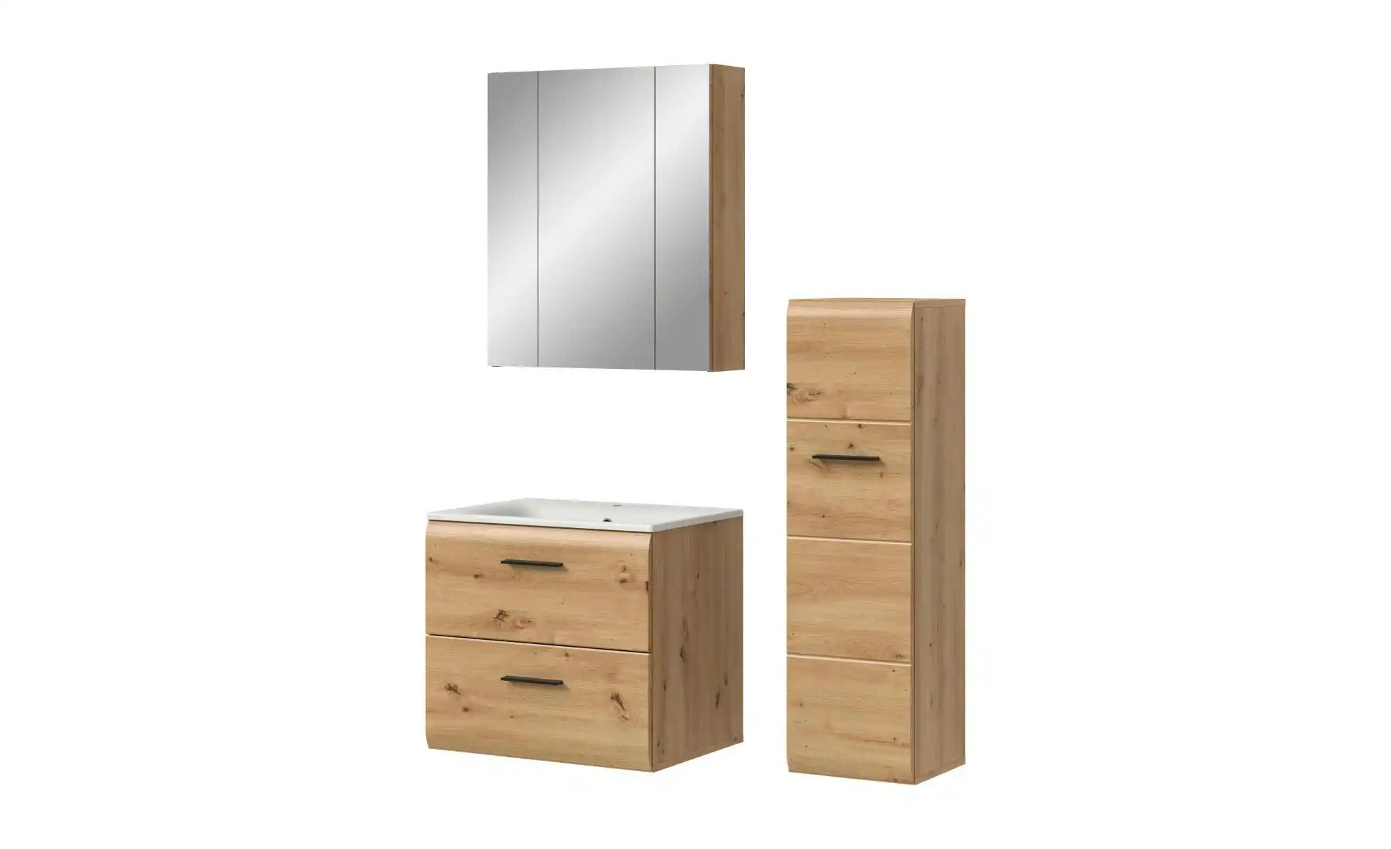 Badkombination   ¦ holzfarben ¦ Maße (cm): B: 105 H: 185 Schränke > Badschr günstig online kaufen