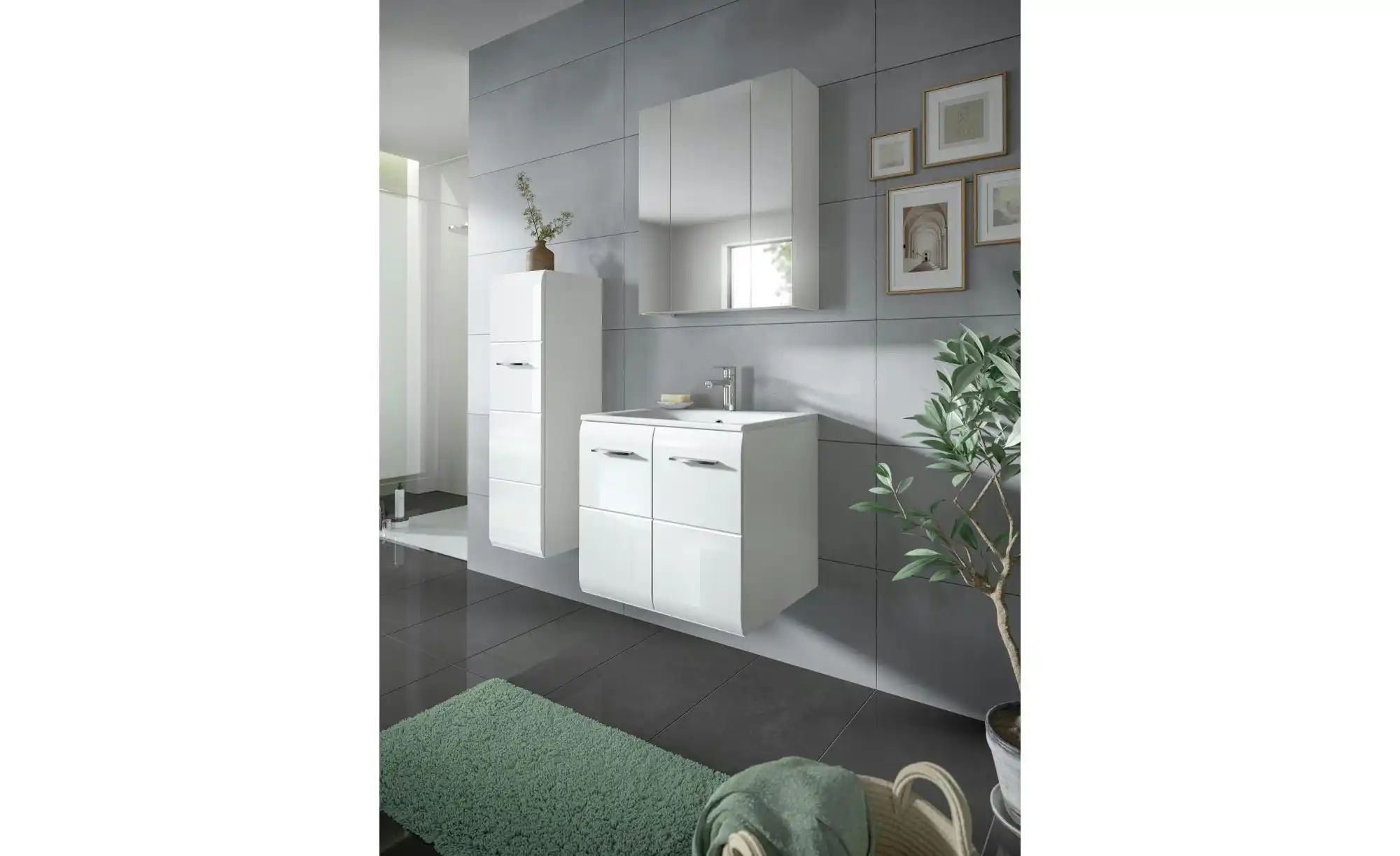 Badkombination  Igelsbachsee ¦ weiß ¦ Maße (cm): B: 105 H: 185 Schränke > B günstig online kaufen