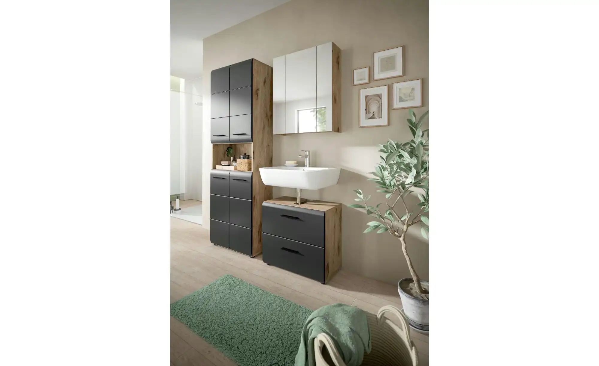 Thumbnail - Badkombination  Igelsbachsee ¦ holzfarben ¦ Maße (cm): B: 135 H: 185 Schränke > Badschränke > Komplett-Badkombinationen ...