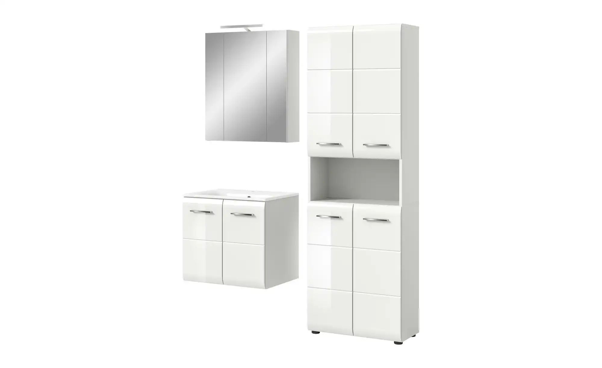 Badkombination   ¦ weiß ¦ Maße (cm): B: 135 H: 185 Schränke > Badschränke > günstig online kaufen