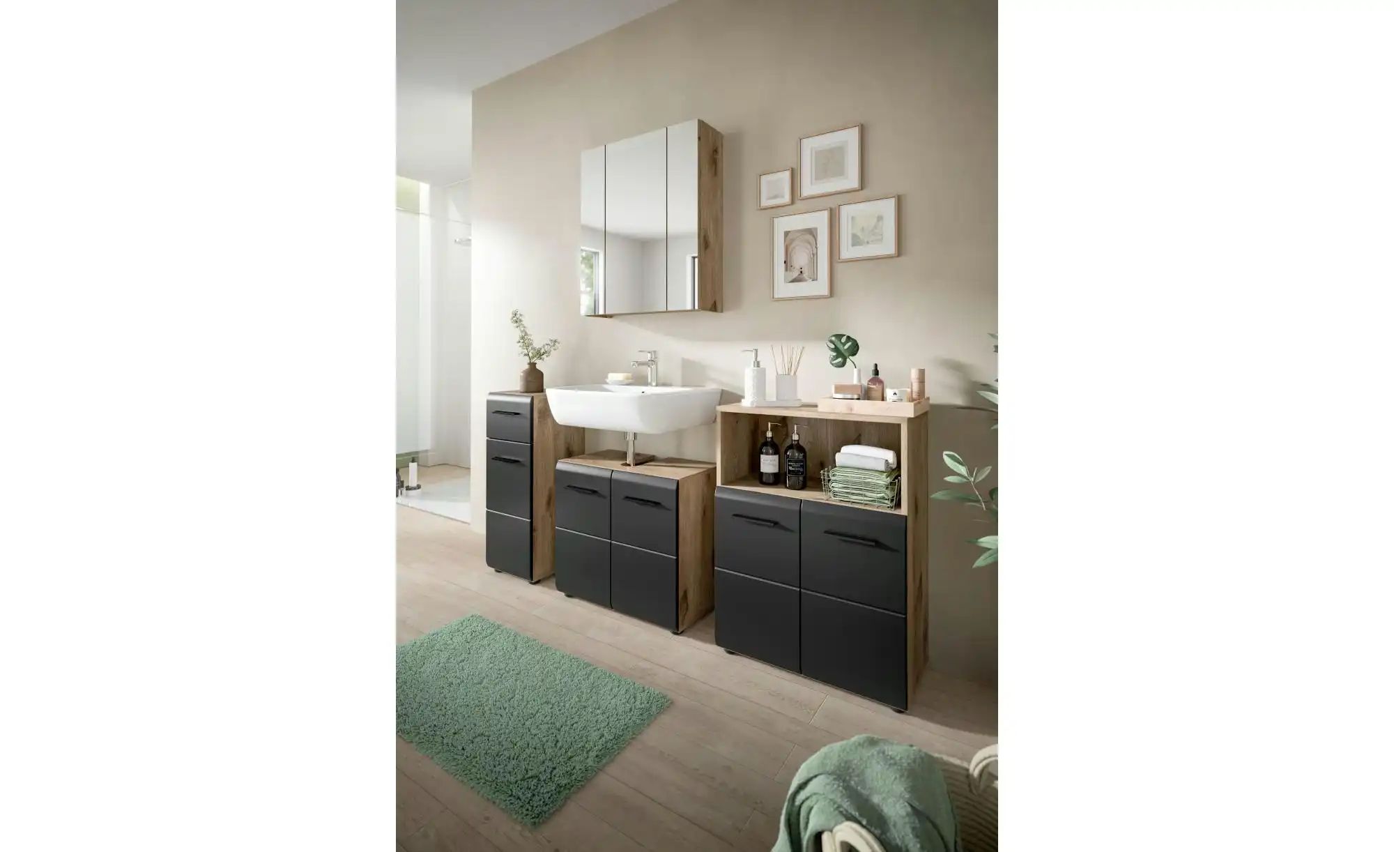 Badkombination   ¦ holzfarben ¦ Maße (cm): B: 105 H: 185 Schränke > Badschr günstig online kaufen