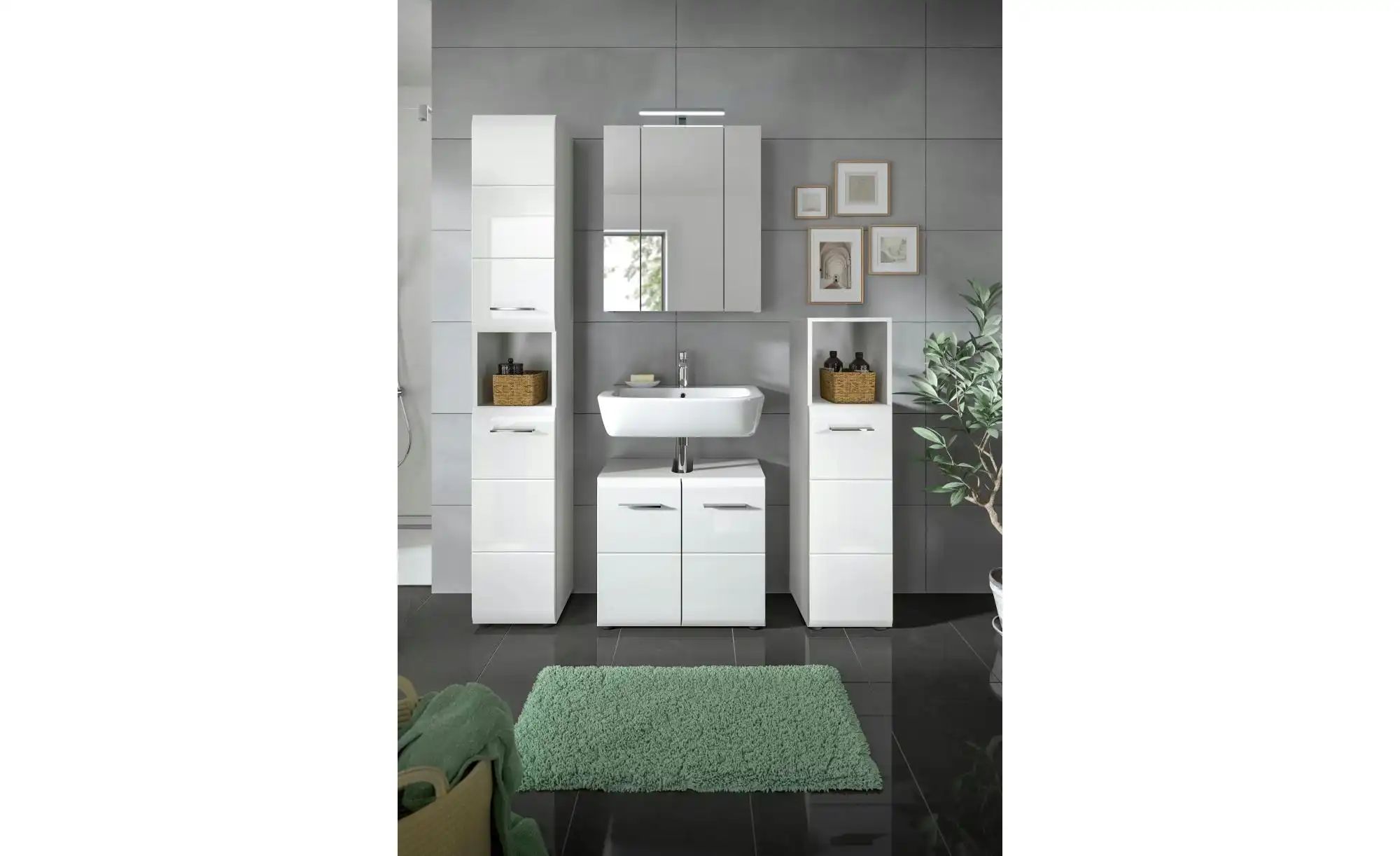 Badkombination   ¦ weiß ¦ Maße (cm): B: 150 H: 185 Schränke > Badschränke > günstig online kaufen