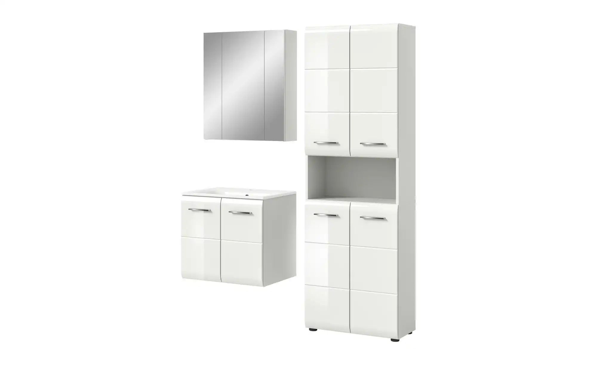 Badkombination   ¦ weiß ¦ Maße (cm): B: 135 H: 185 Schränke > Badschränke > günstig online kaufen