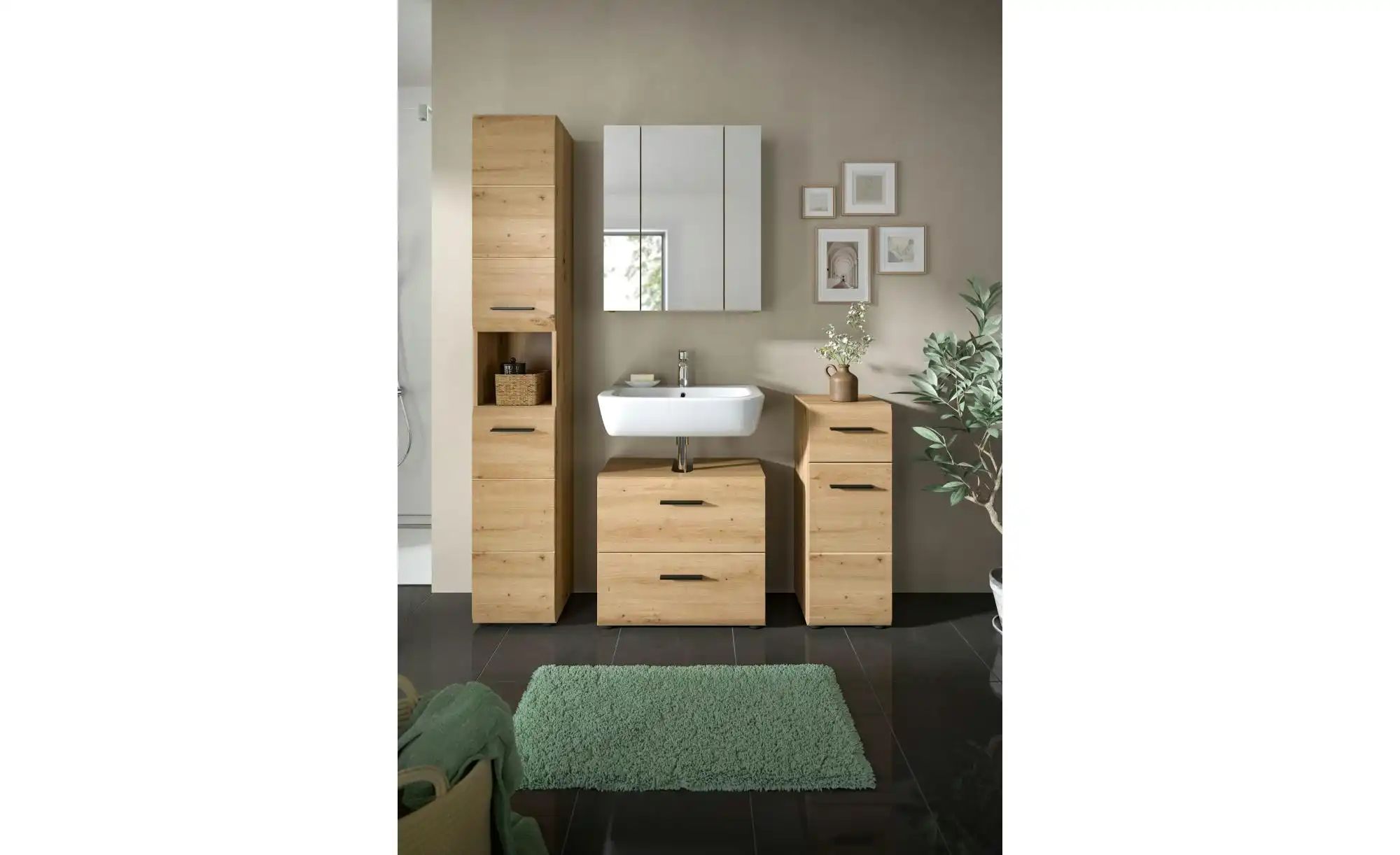 Badkombination   ¦ holzfarben ¦ Maße (cm): B: 150 H: 185 Schränke > Badschr günstig online kaufen