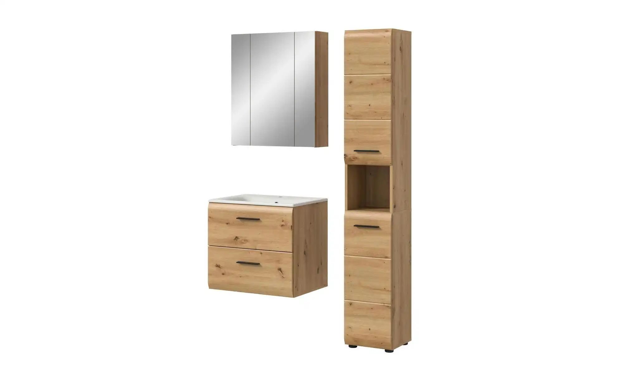 Badkombination   ¦ holzfarben ¦ Maße (cm): B: 105 H: 185 Schränke > Badschr günstig online kaufen