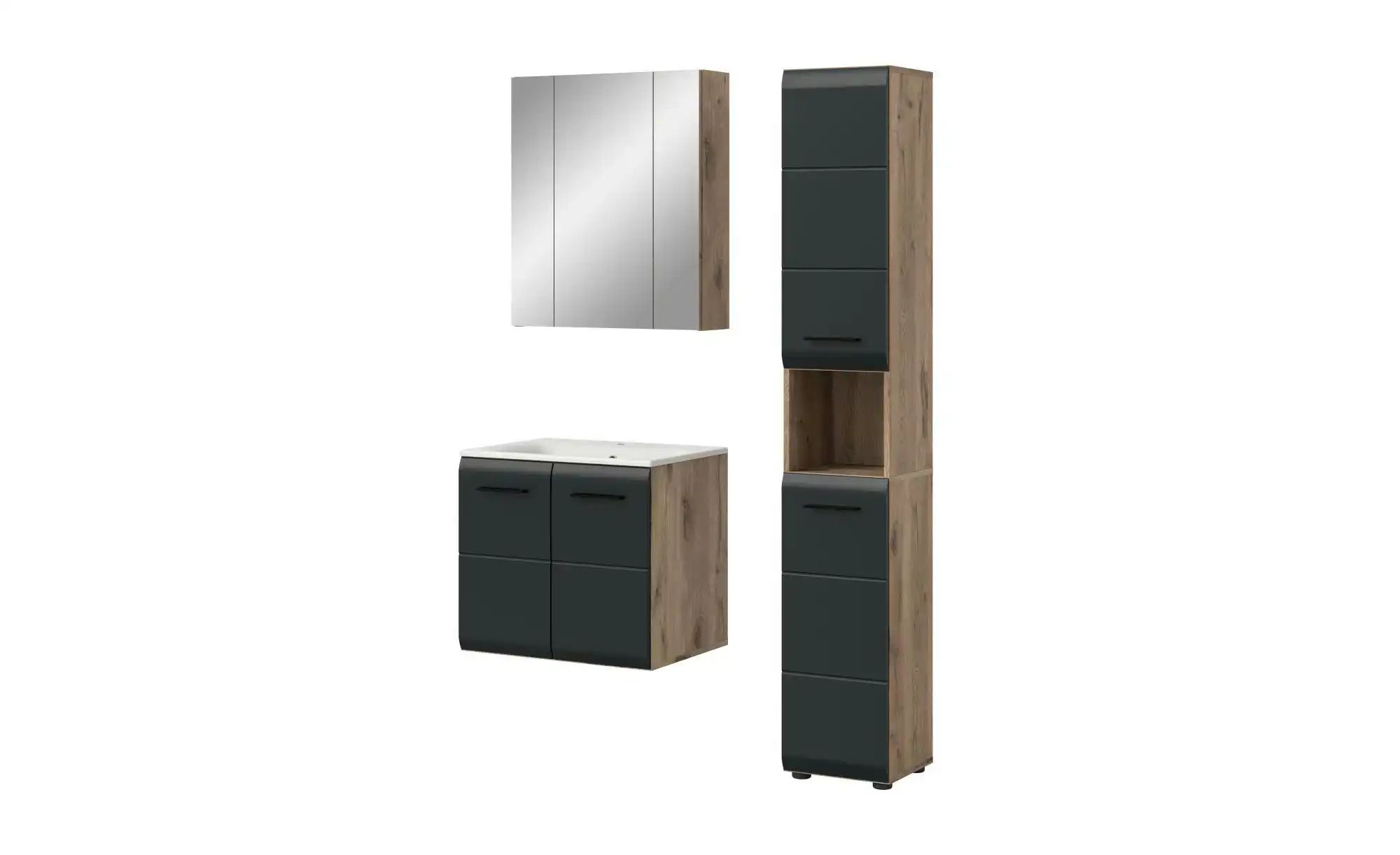 Badkombination   ¦ holzfarben ¦ Maße (cm): B: 105 H: 185 Schränke > Badschr günstig online kaufen