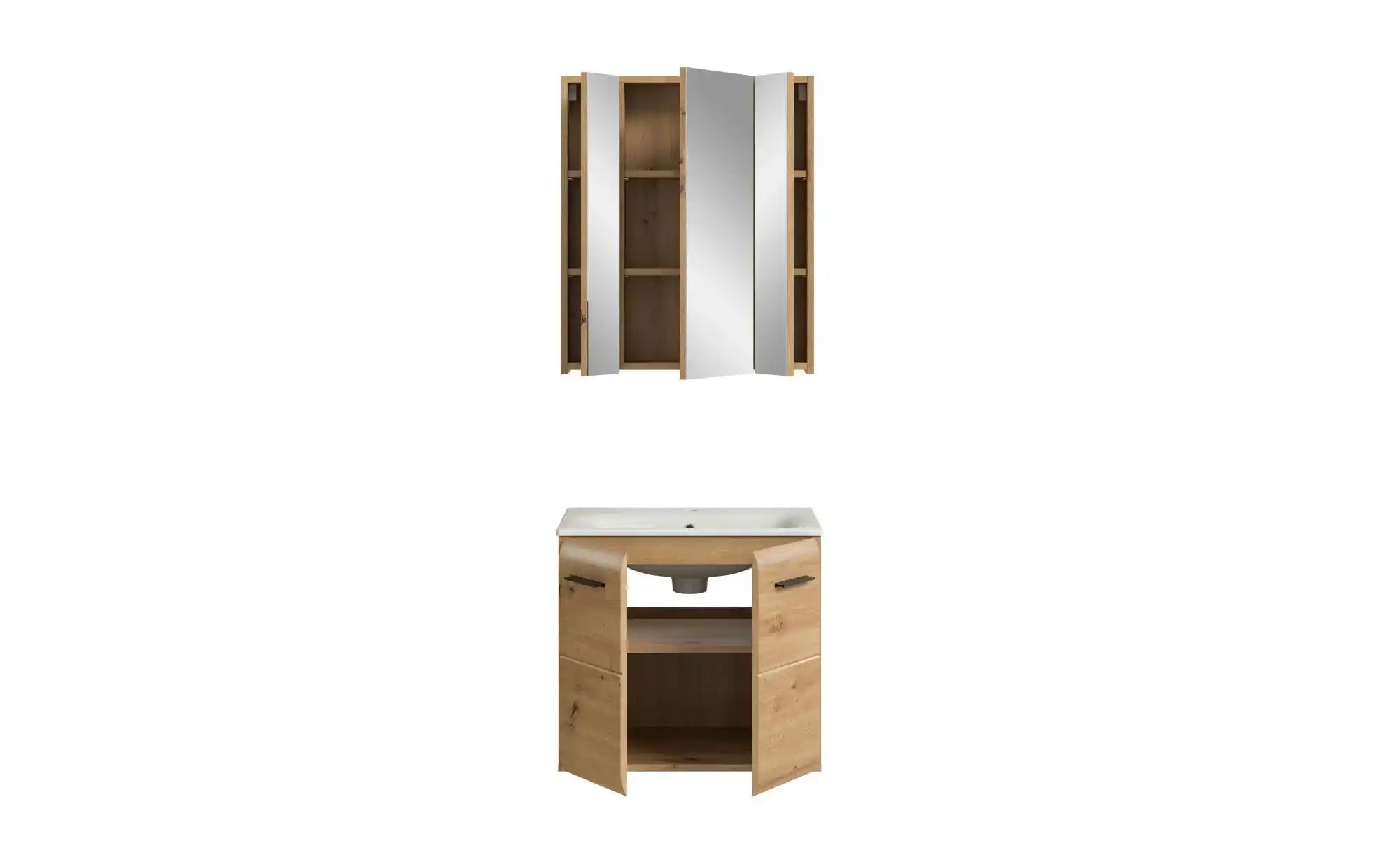 Badkombination   ¦ holzfarben ¦ Maße (cm): B: 60 H: 185 Schränke > Badschrä günstig online kaufen