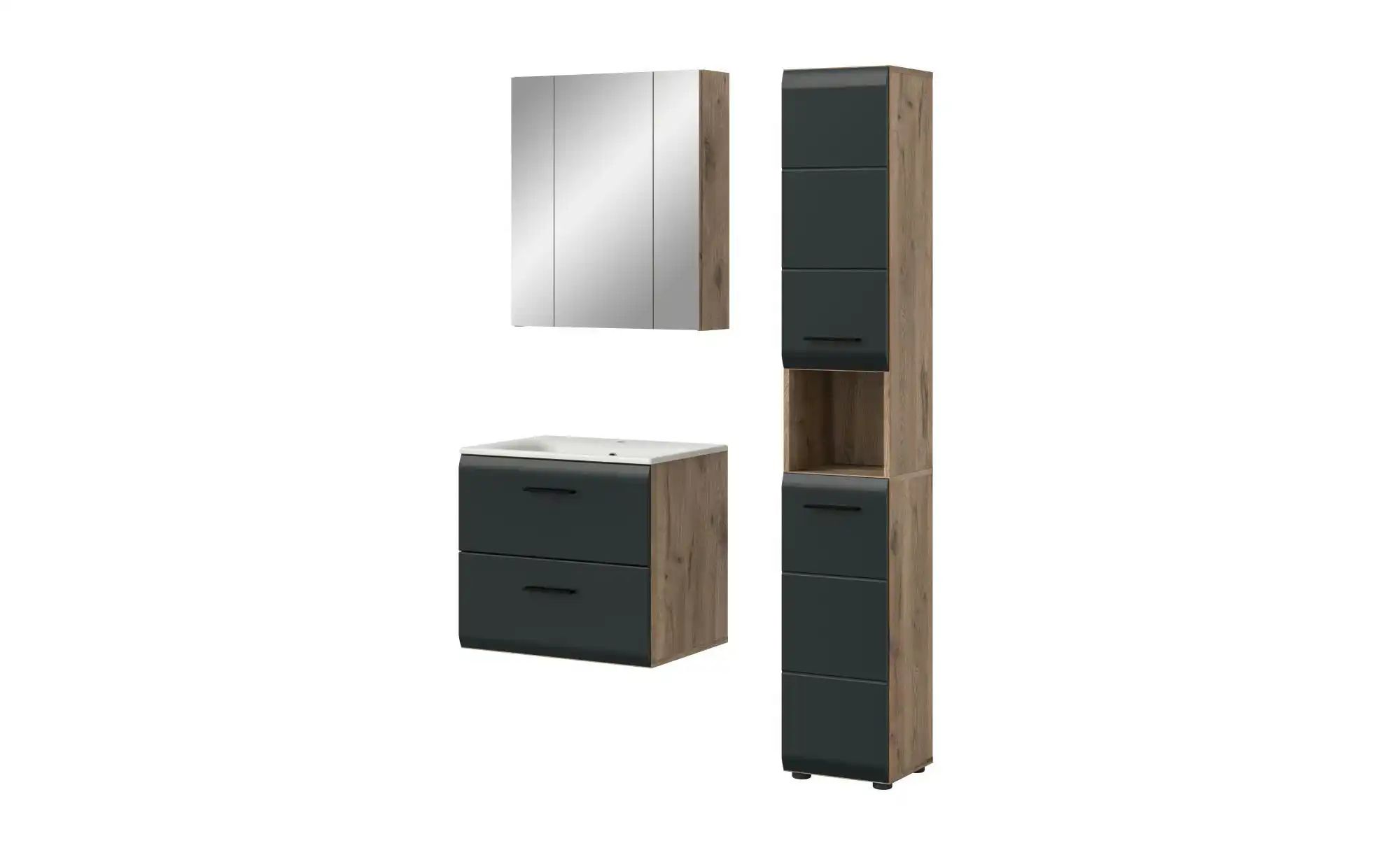 Badkombination   ¦ holzfarben ¦ Maße (cm): B: 105 H: 185 Schränke > Badschr günstig online kaufen