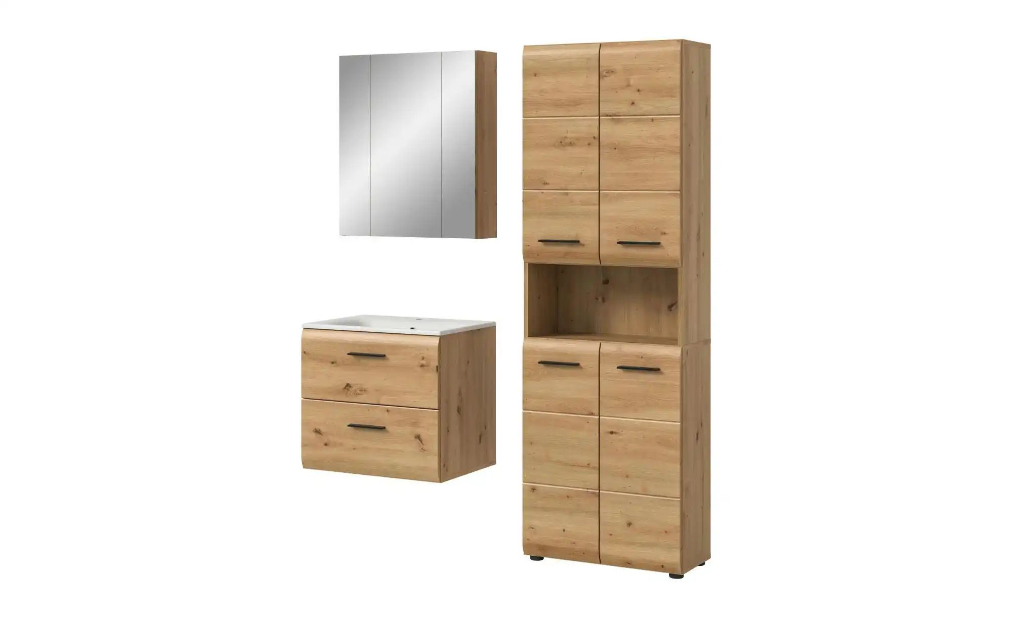 Badkombination   ¦ holzfarben ¦ Maße (cm): B: 135 H: 185 Schränke > Badschr günstig online kaufen