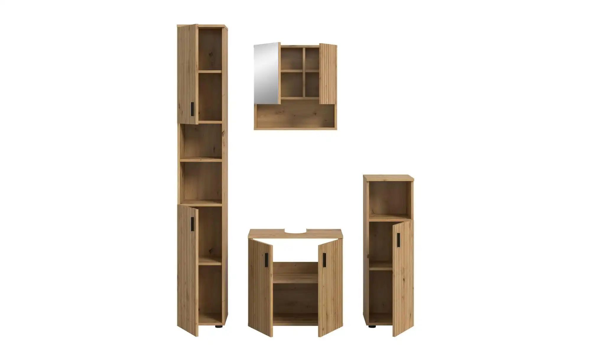 Badkombination   ¦ holzfarben ¦ Maße (cm): B: 150 H: 192 Schränke > Badschr günstig online kaufen