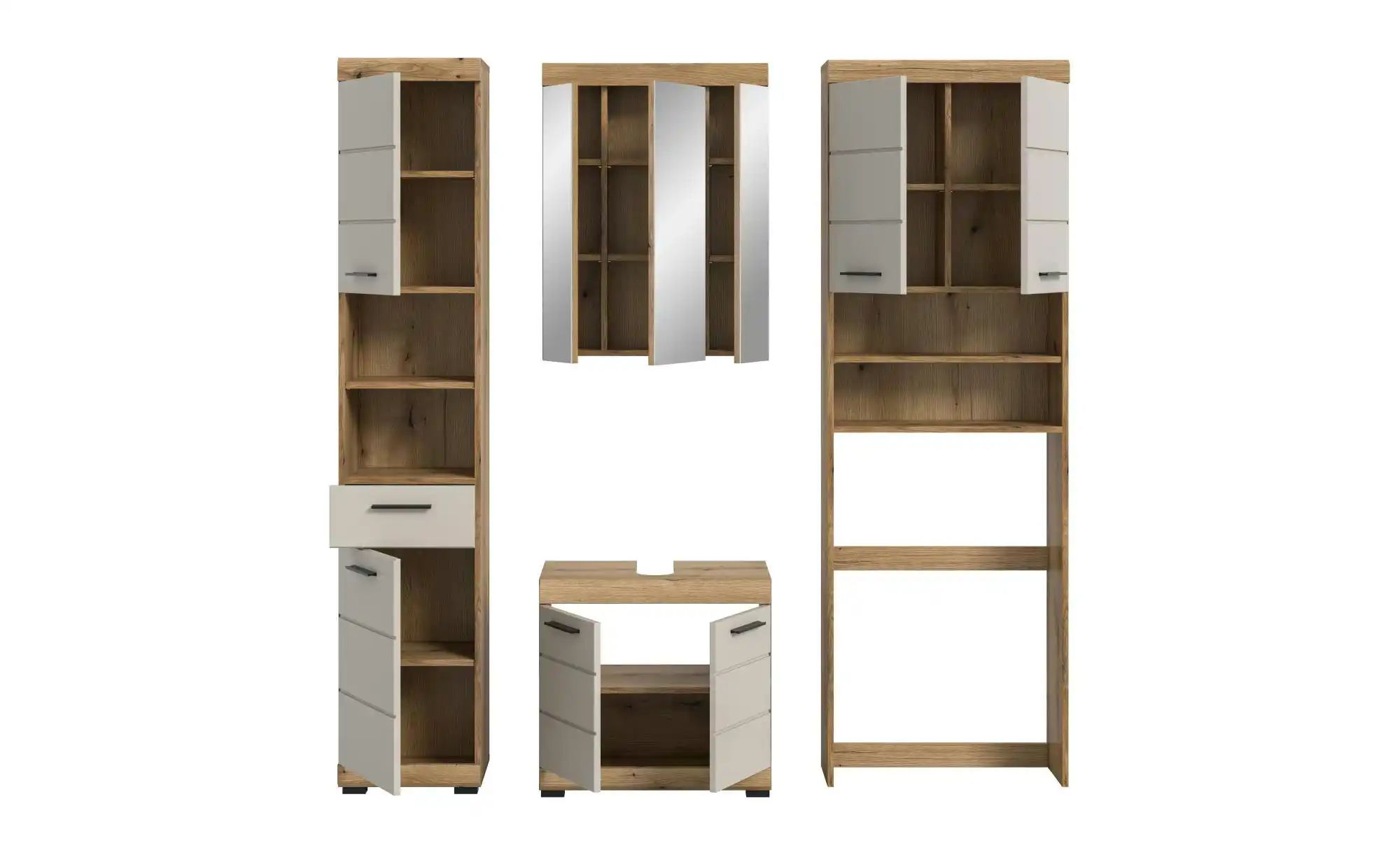 Badkombination   ¦ holzfarben ¦ Maße (cm): B: 190 H: 191 Schränke > Badschr günstig online kaufen