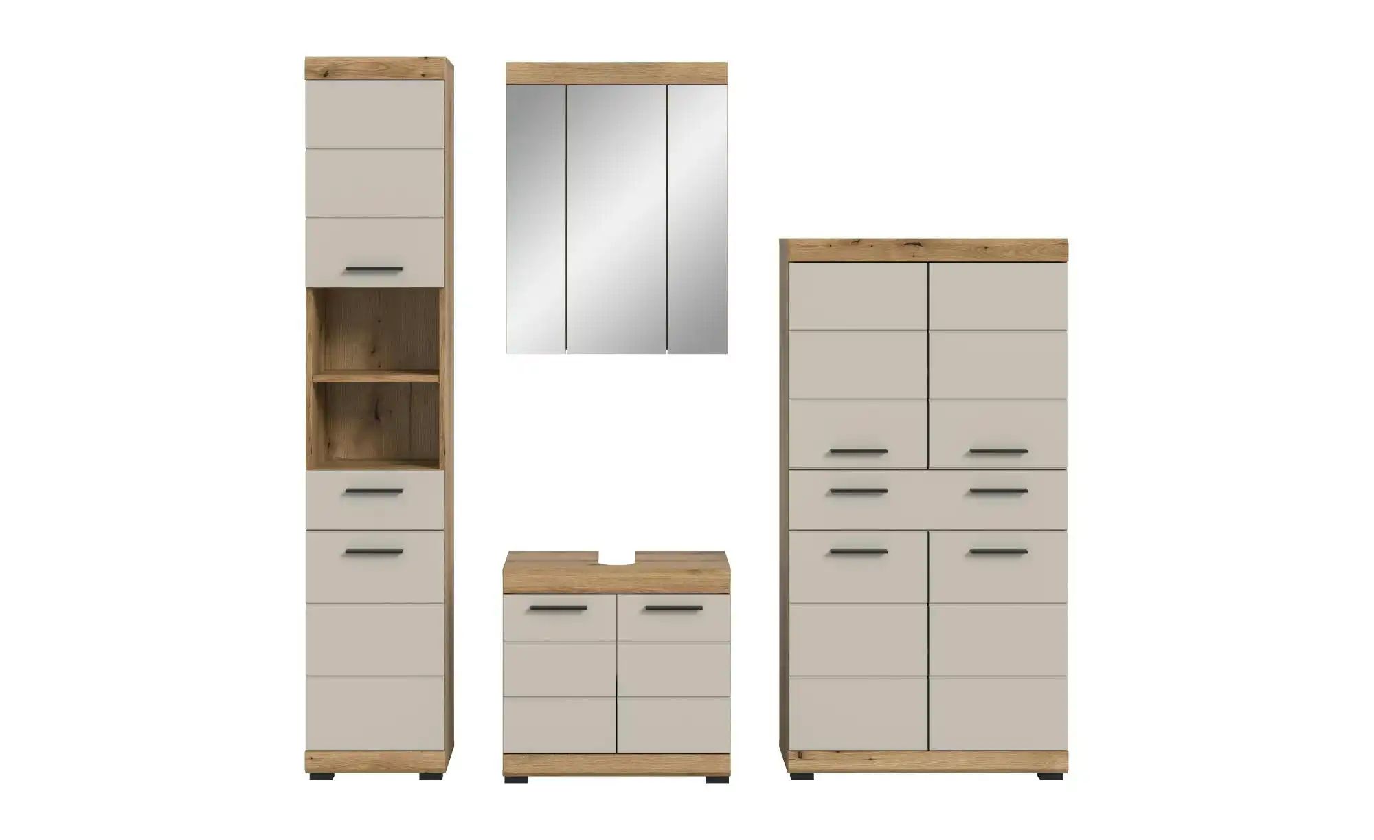 Badkombination   ¦ holzfarben ¦ Maße (cm): B: 201 H: 191 Schränke > Badschr günstig online kaufen