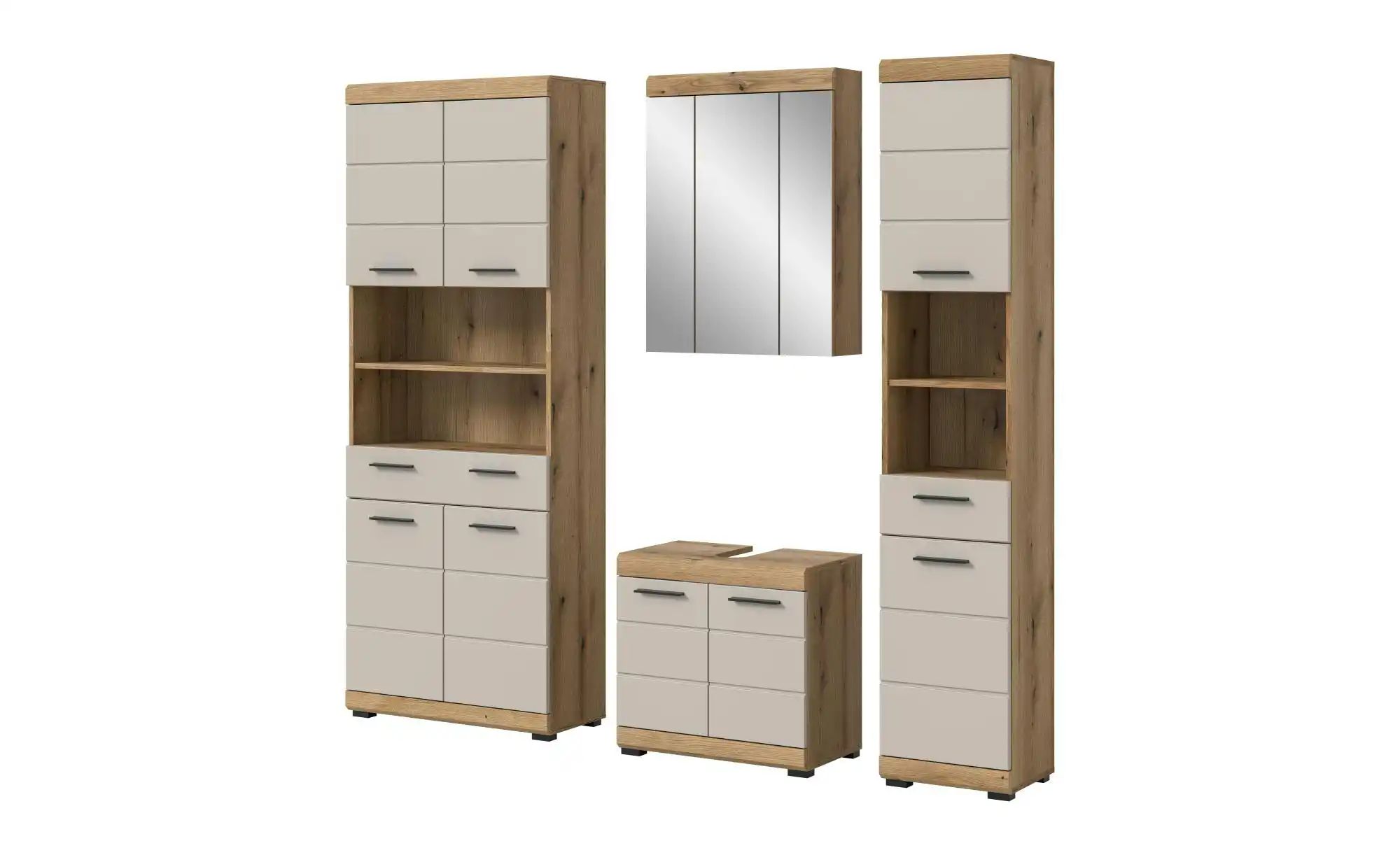 Badkombination   ¦ holzfarben ¦ Maße (cm): B: 201 H: 191 Schränke > Badschr günstig online kaufen