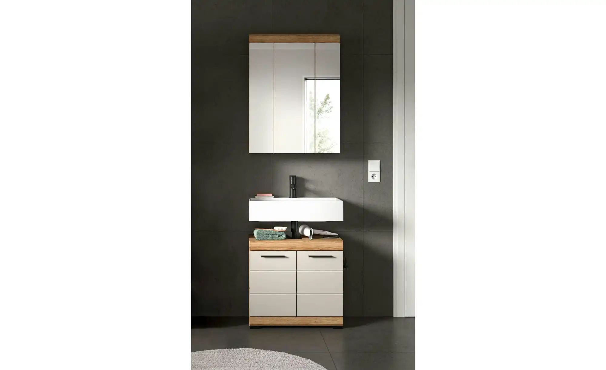 Badkombination   ¦ holzfarben ¦ Maße (cm): B: 60 H: 191 Schränke > Badschrä günstig online kaufen