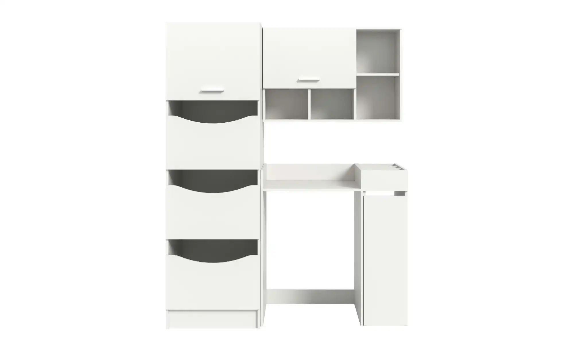 Waschmaschinenumbau Set   ¦ weiß ¦ Maße (cm): B: 126 H: 195 Schränke > Bads günstig online kaufen