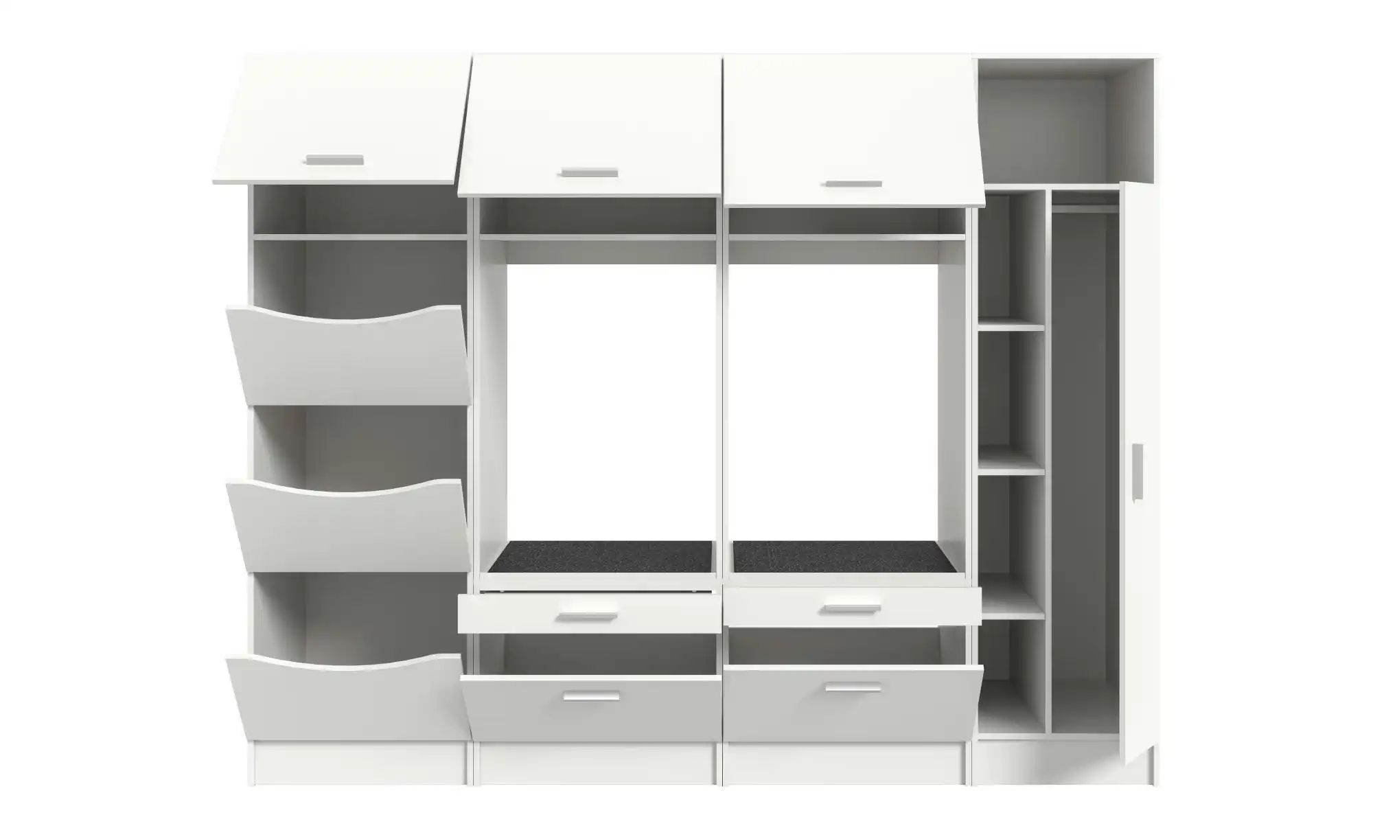 Waschmaschinenumbau Set  Frillensee ¦ weiß ¦ Maße (cm): B: 242 H: 195 Schrä günstig online kaufen