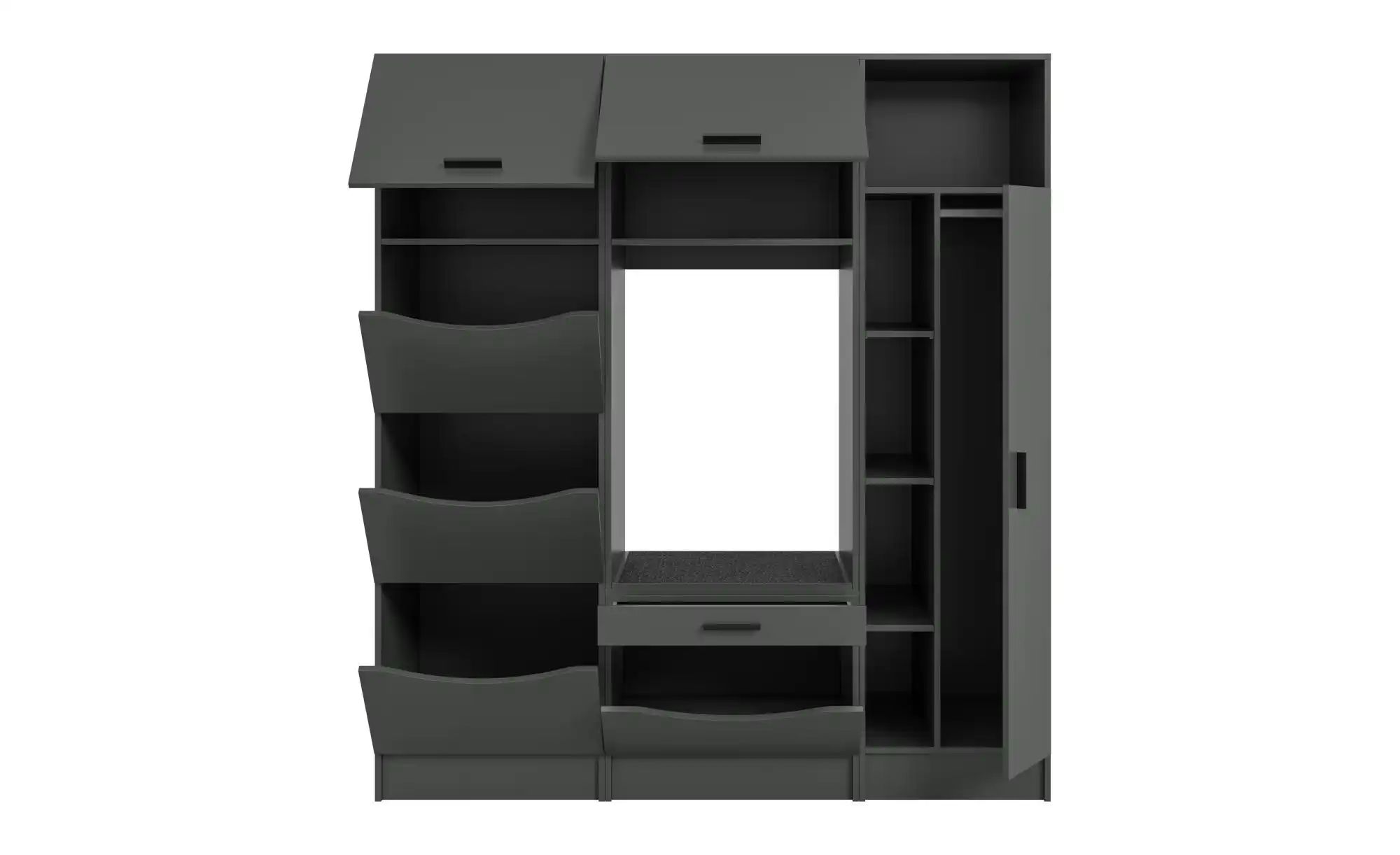 Waschmaschinenumbau Set  Frillensee ¦ grau ¦ Maße (cm): B: 176 H: 195 Schrä günstig online kaufen