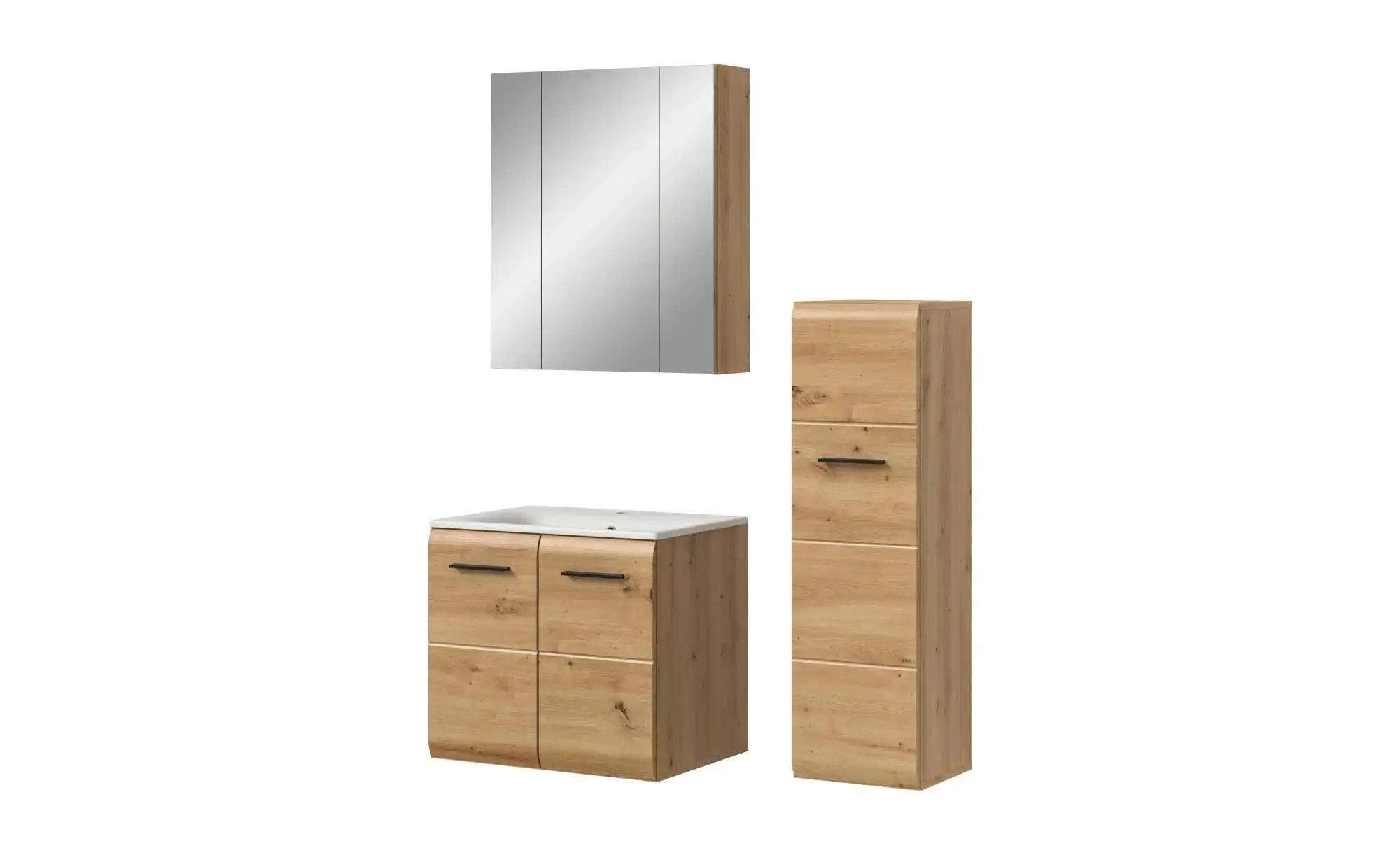 Badkombination   ¦ holzfarben ¦ Maße (cm): B: 105 H: 185 Schränke > Badschr günstig online kaufen