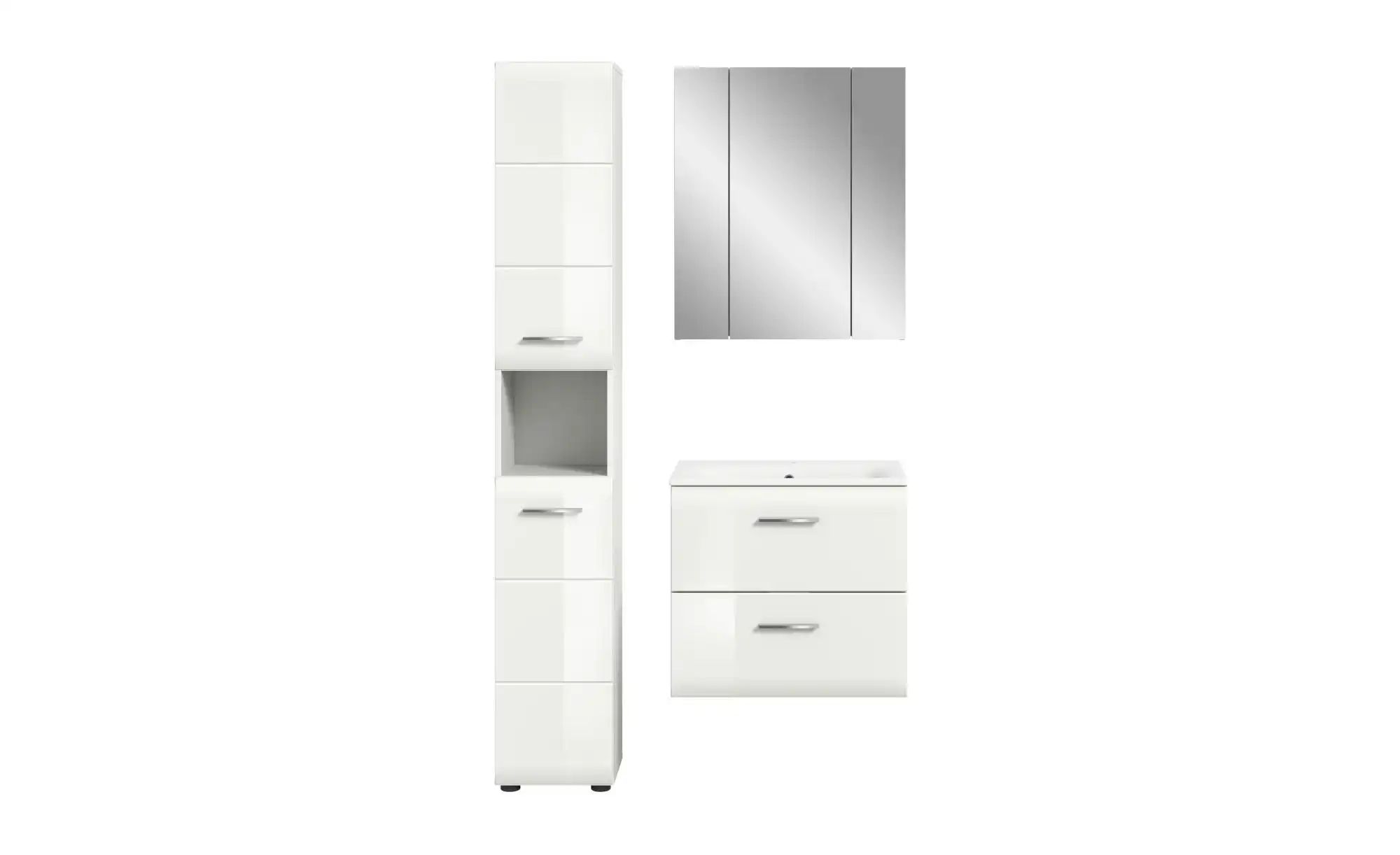 Badkombination   ¦ weiß ¦ Maße (cm): B: 105 H: 185 Schränke > Badschränke > günstig online kaufen