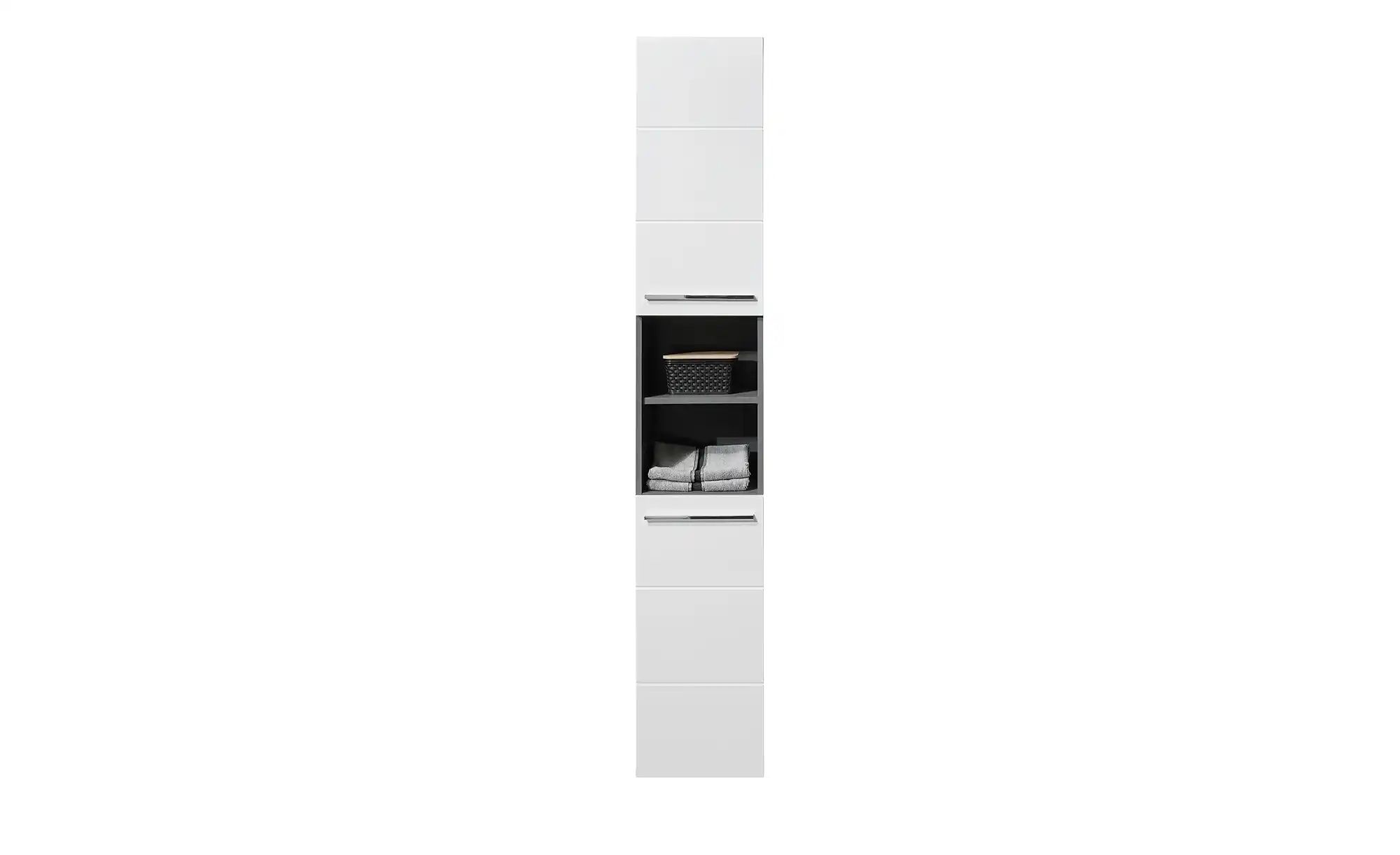Thumbnail - uno Hochschrank Glammsee ¦ weiß ¦ Maße (cm): B: 34 H: 190 T: 30.0 Schränke > Badschränke > Bad-Hochschränke - Höffner