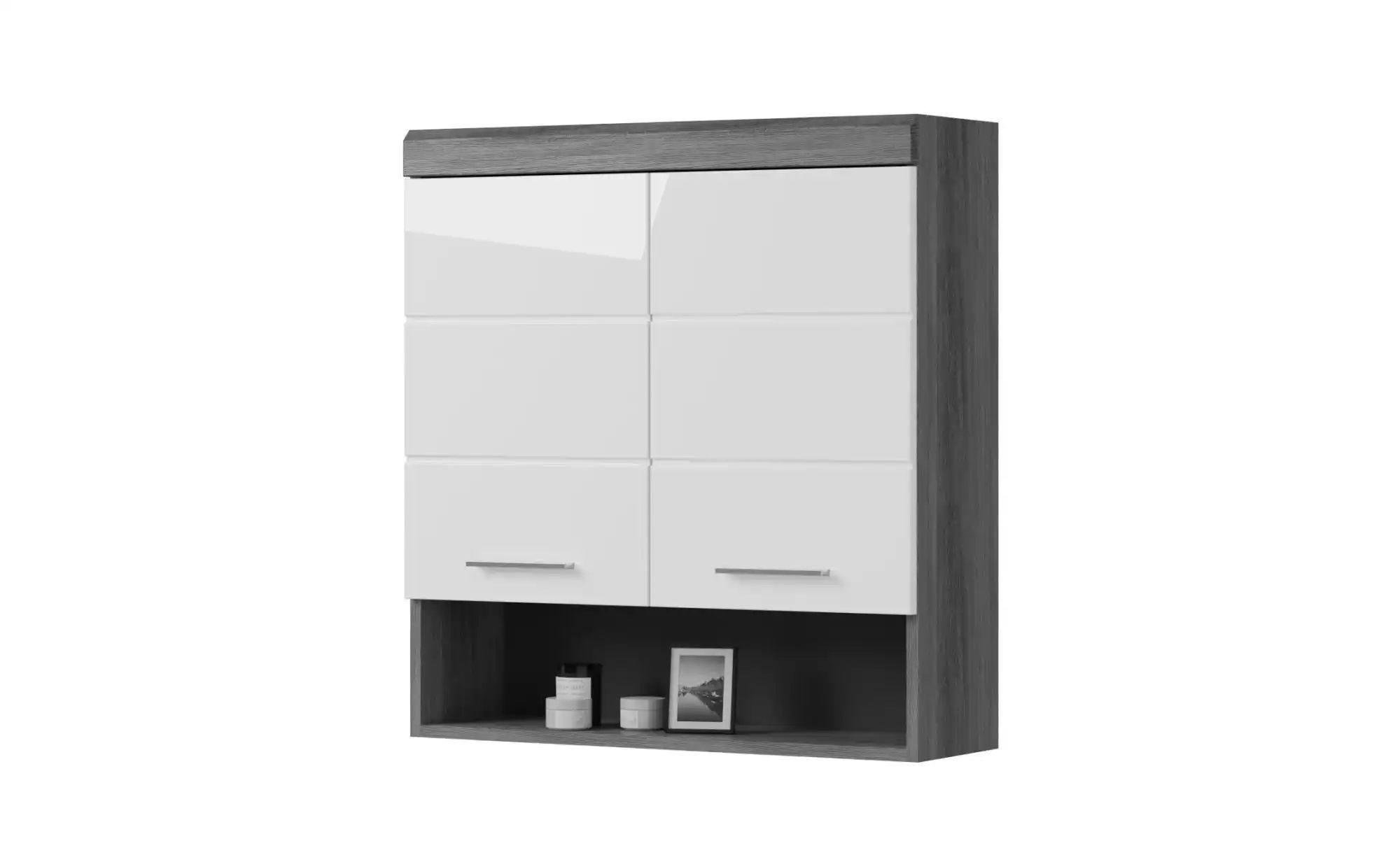 Hängeschrank SCHLOONSEE  Breite 74cm  2 Türen  1 offenes Fächer  MDF-Front günstig online kaufen
